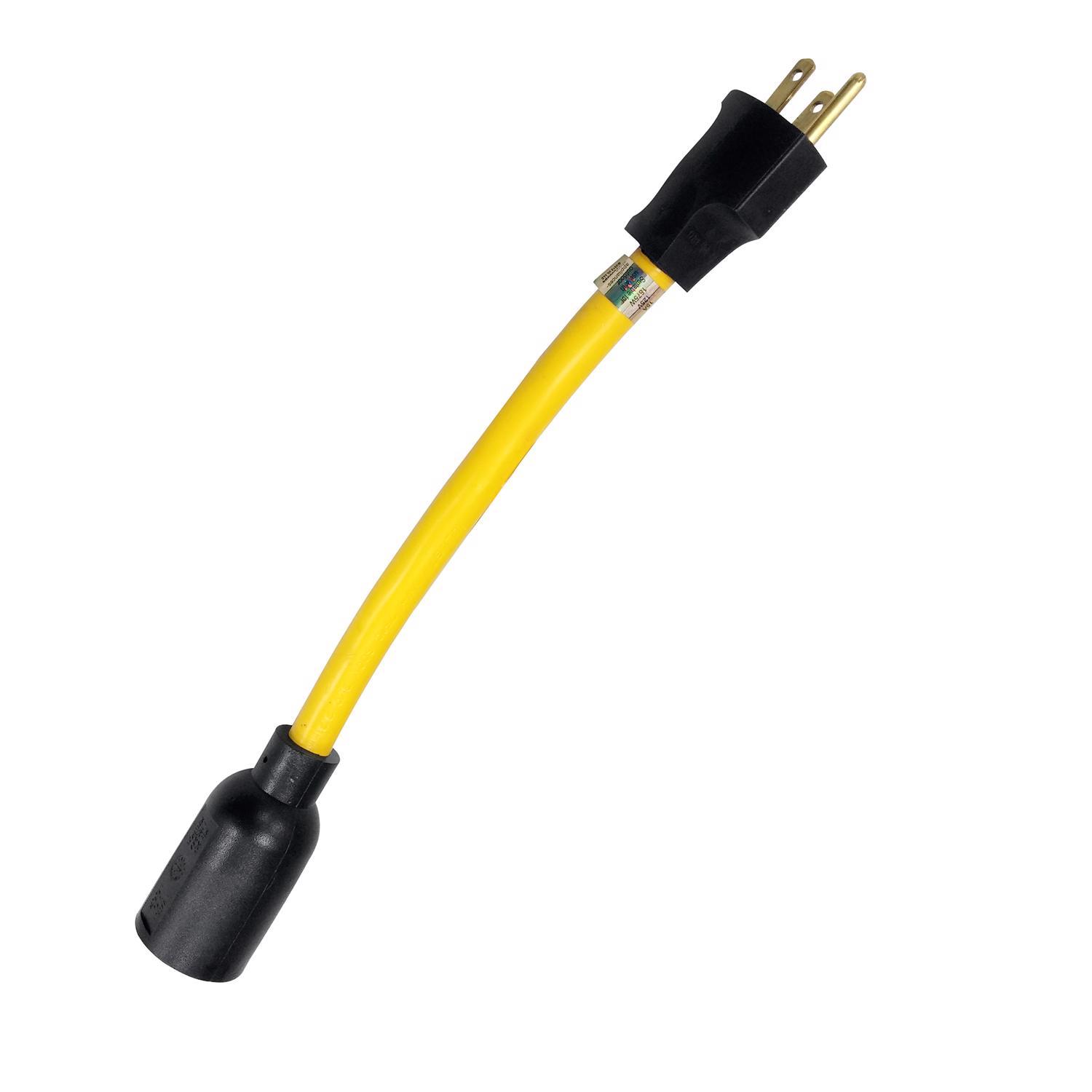 Ace Outdoor 10 in. L Yellow Adapter Cord 12/3 STW