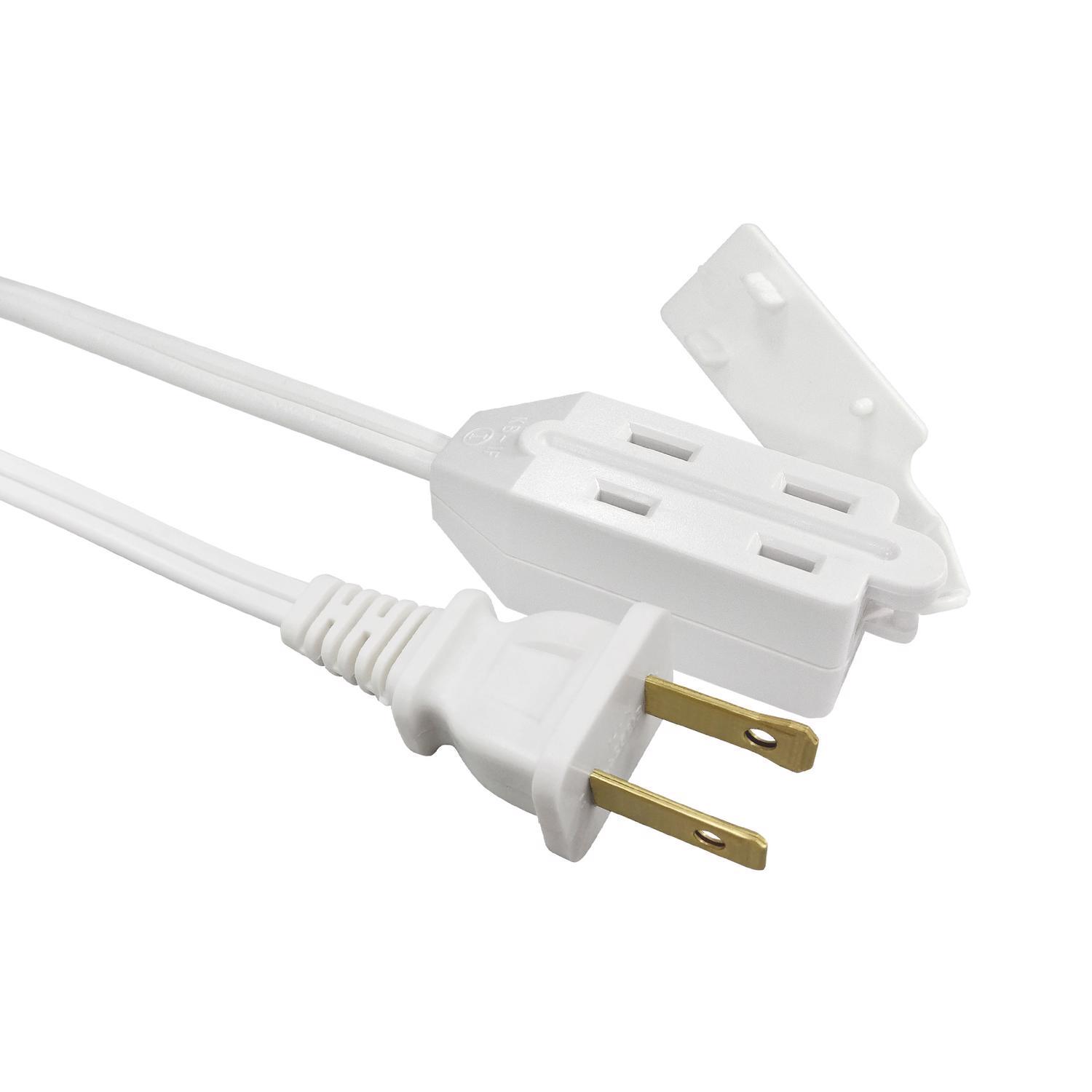 Ace Indoor 12 ft. L White Extension Cord 16/2 SPT-2