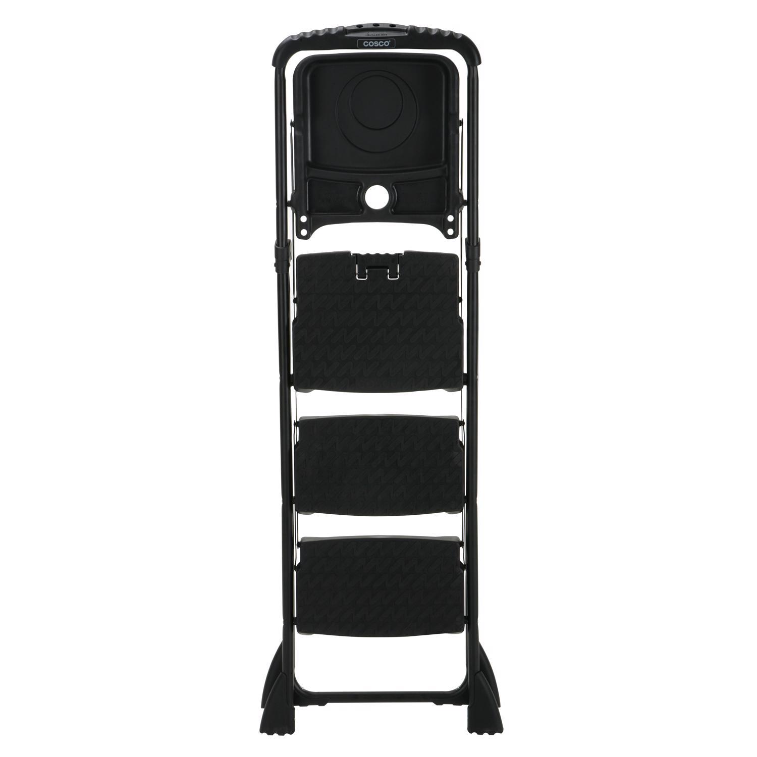 Cosco 60.98 in. H X 21.65 in. W X 3.31 in. D 250 lb. cap. 3 step Steel Folding Step Stool