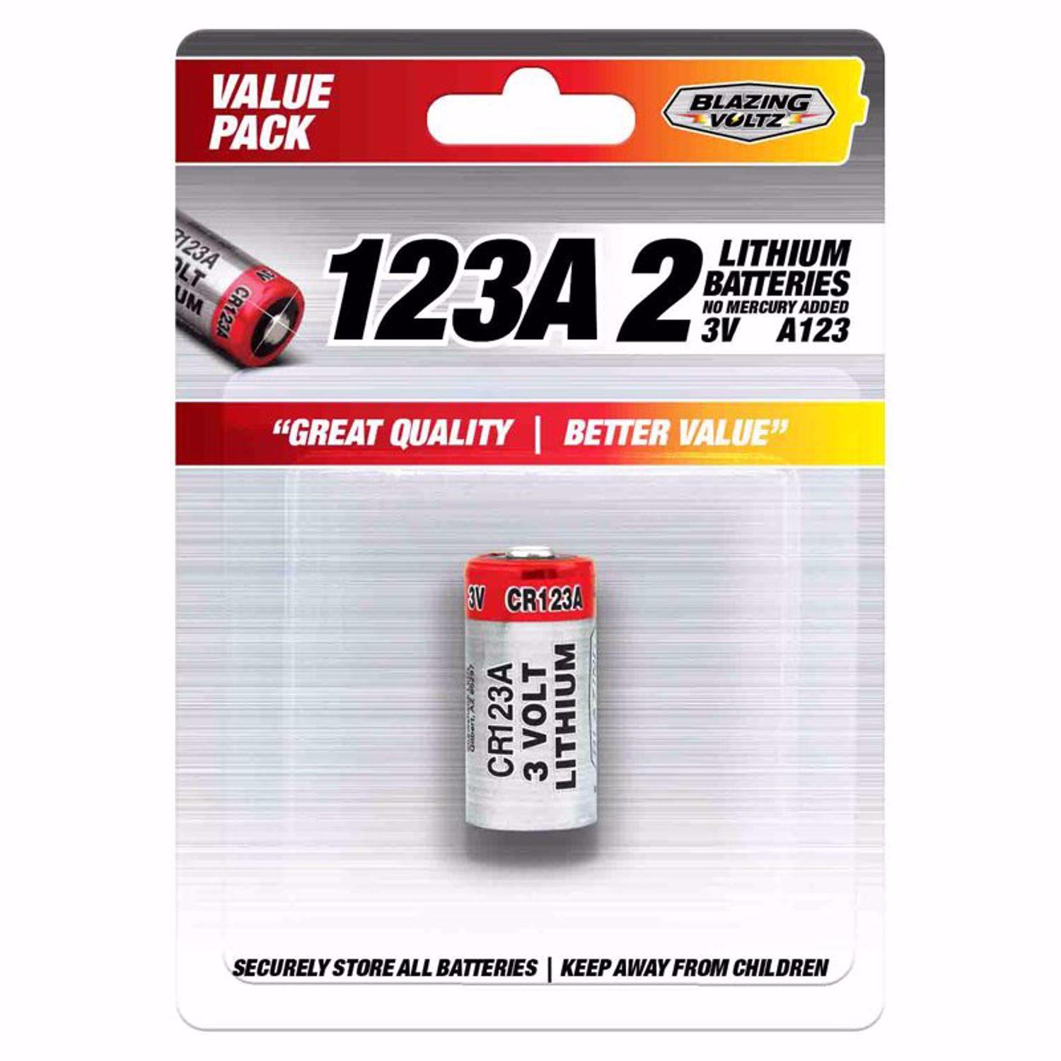 Blazing Voltz Lithium 123A 3 V Camera Battery A123 1 pk