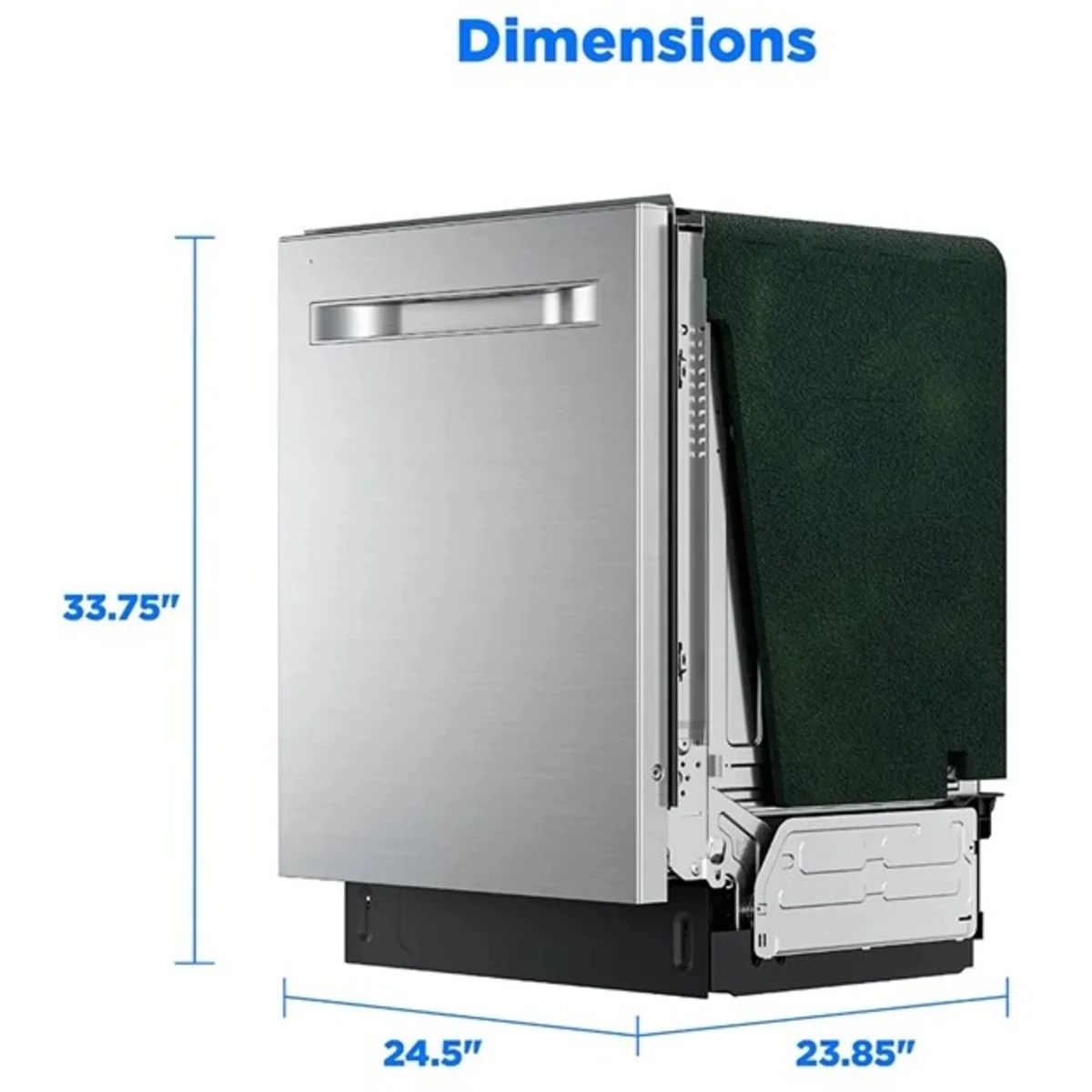 Midea 24 in. Fully Integrated Dishwasher with 16 Place Settings