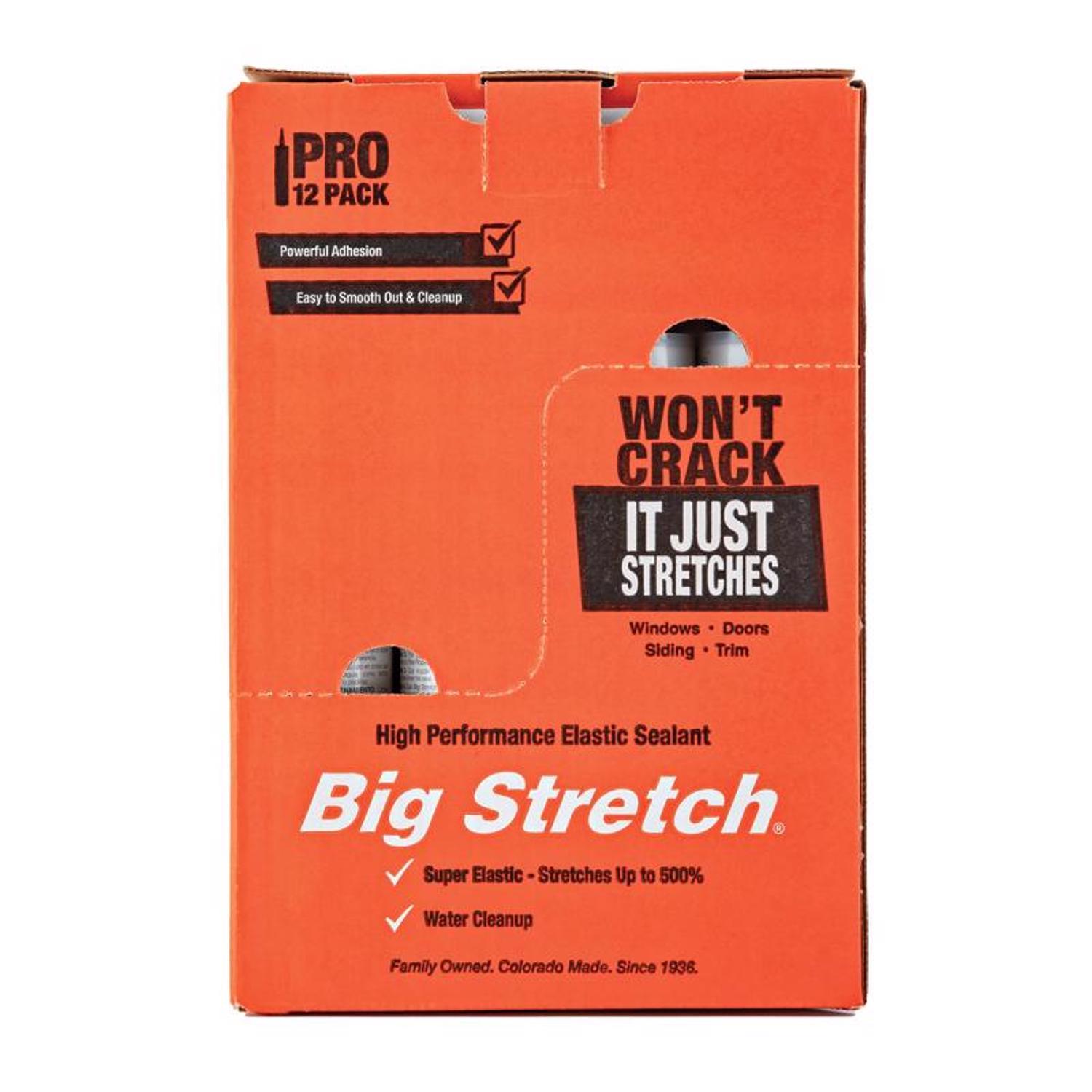 Sashco Big Stretch Clear Elastomeric Acrylic Latex Door/Siding/ Window Caulk 10.5 oz