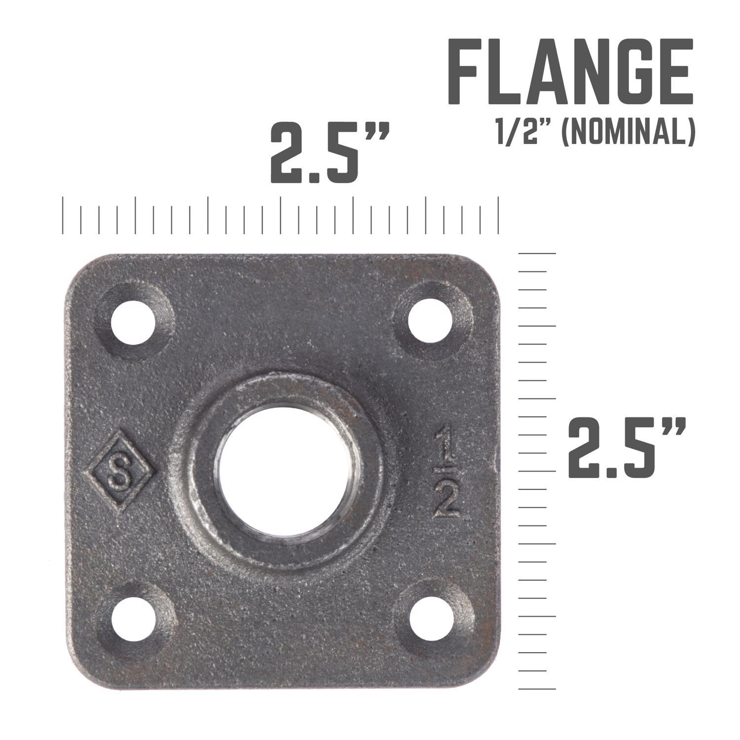 STZ Industries Pipe Decor Iron Flange 1/2 in.