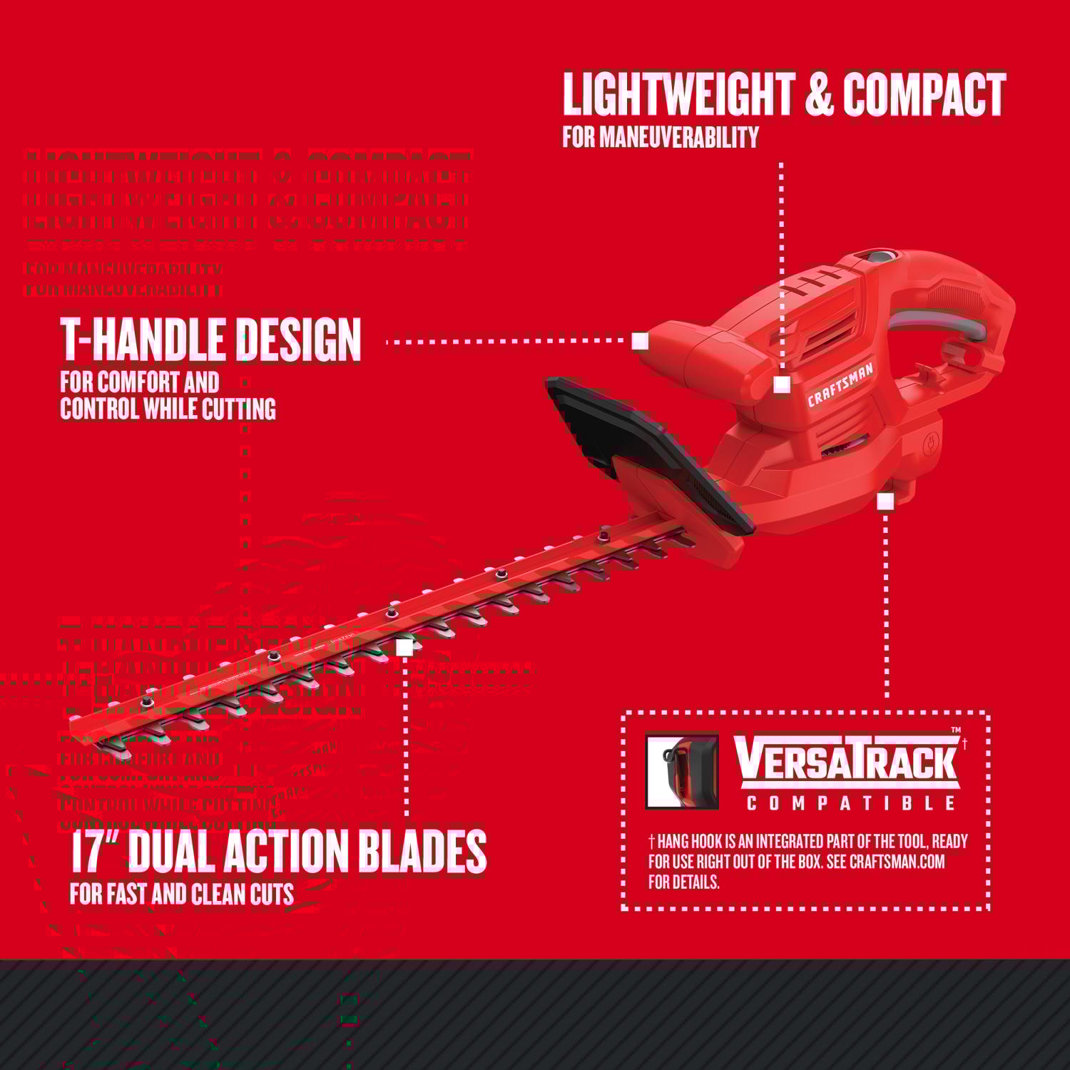 Craftsman CMEHT150 17 in. Electric Hedge Trimmer Tool Only
