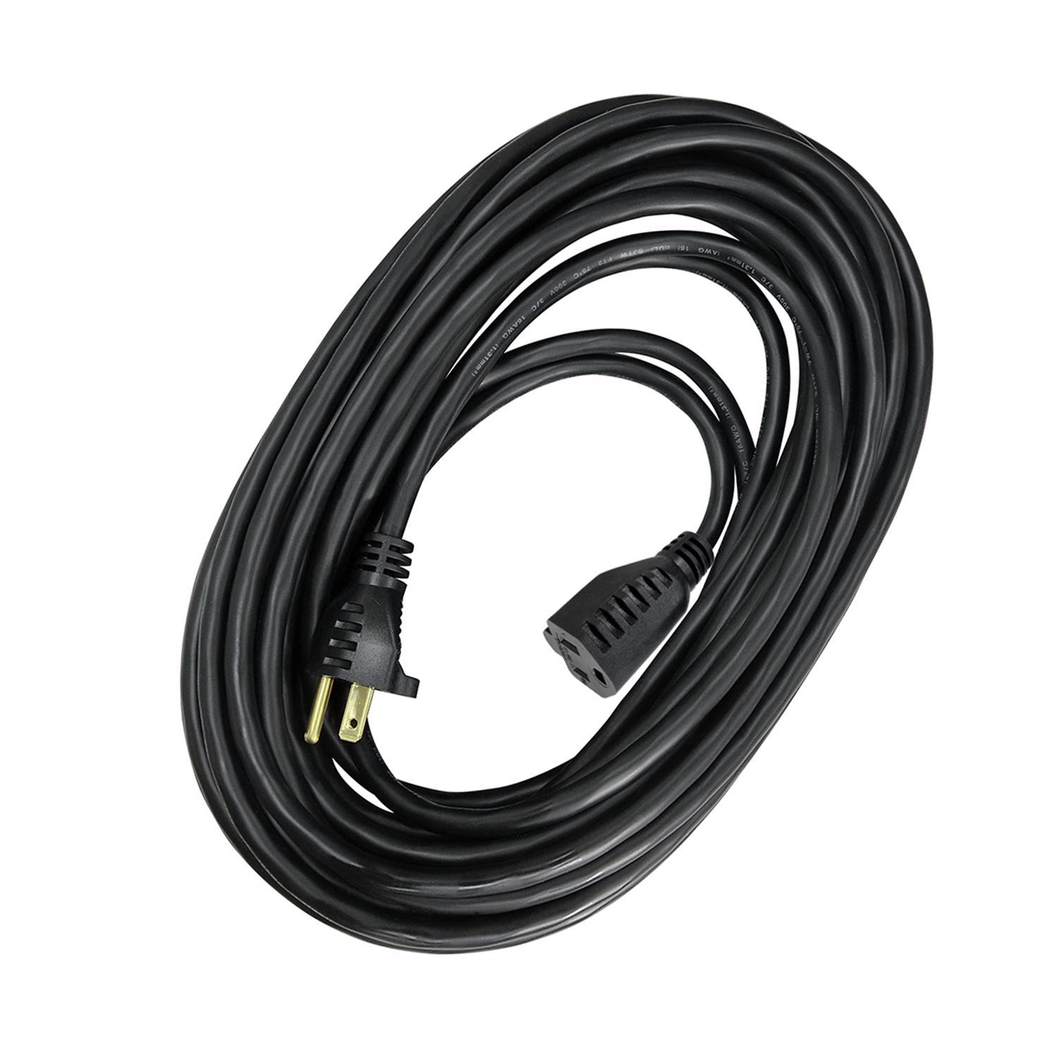 Ace Outdoor 50 ft. L Black Extension Cord 16/3 SJTW