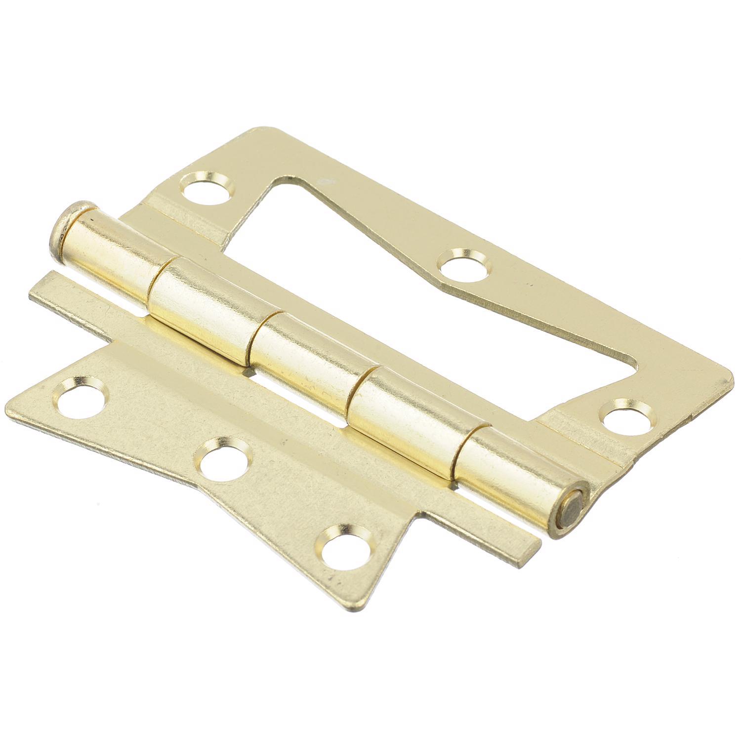 Ace 2.75 in. W X 3 in. L Bright Brass Brass Non-Mortise Hinge 2 pk