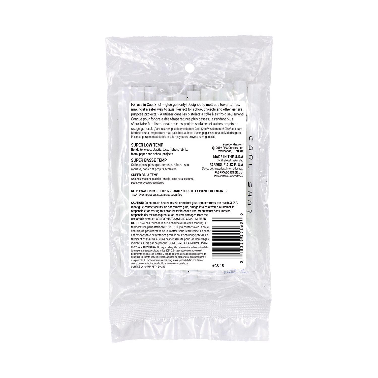 Surebonder 0.27 in. D X 4 in. L Cool Shot Mini Glue Sticks Clear 15 pk