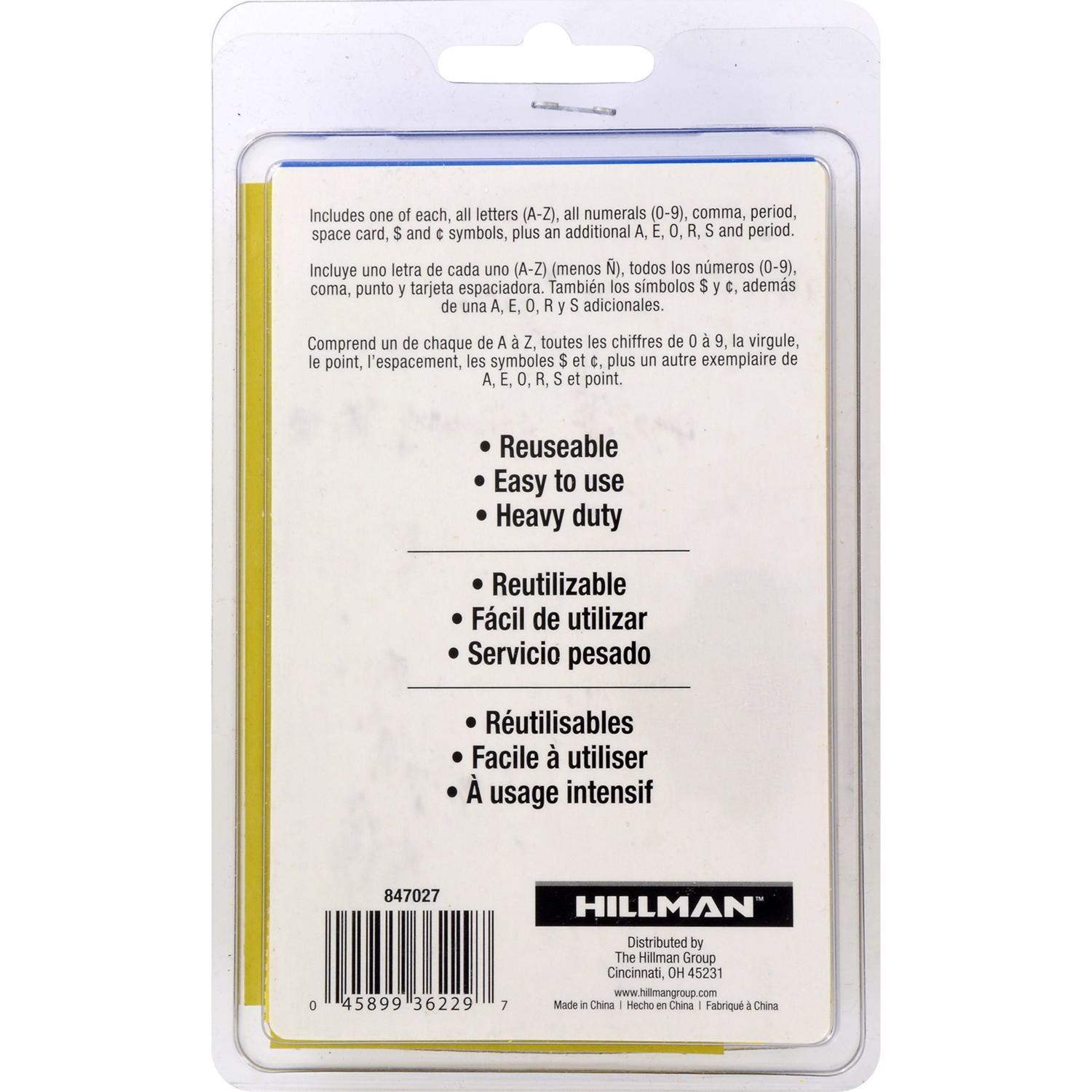 HILLMAN 3 in. Card Stock Letter and Number 3 in. Stencil Set 36 pk