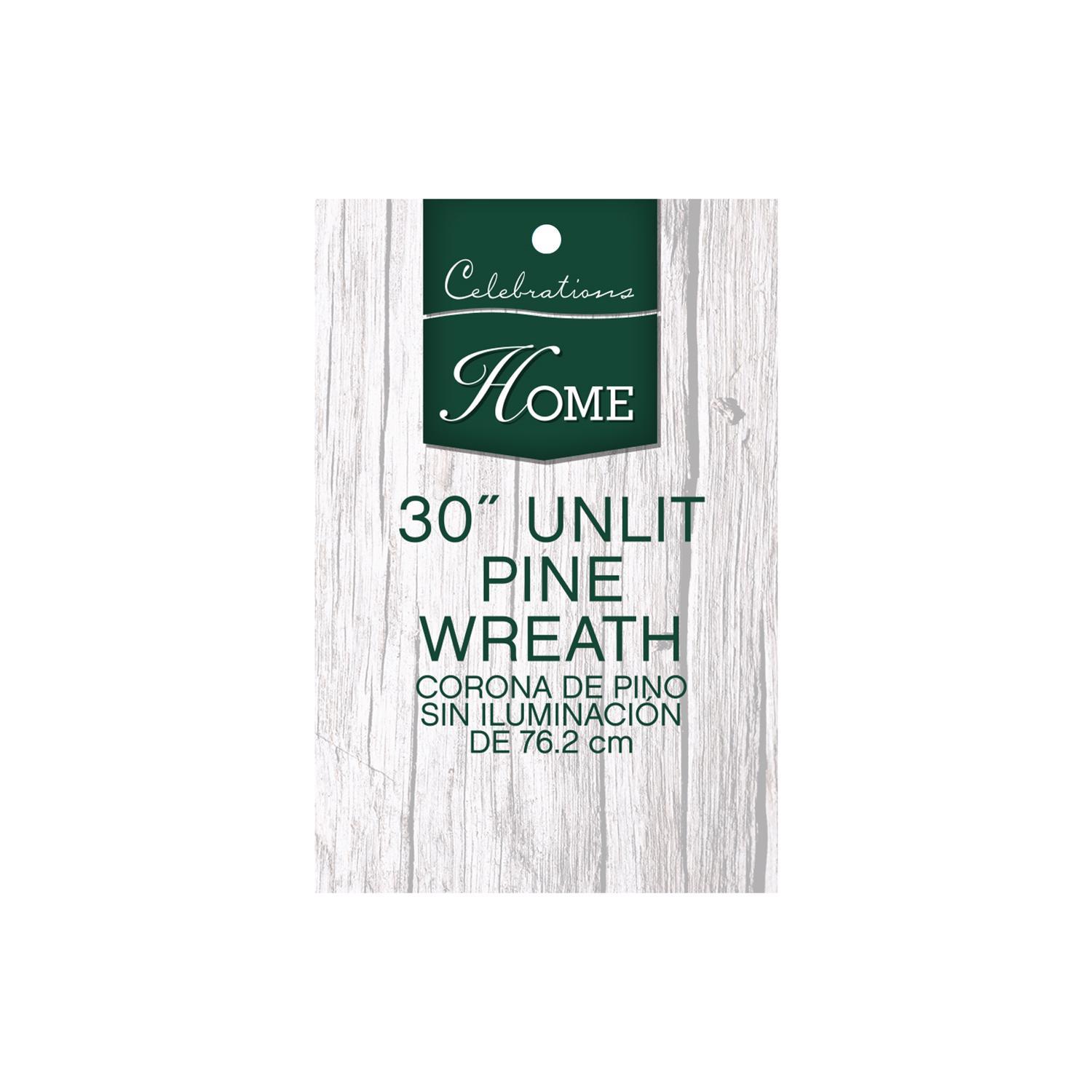 Holiday Bright Lights 30 in. D Traditional Pine Christmas Wreath
