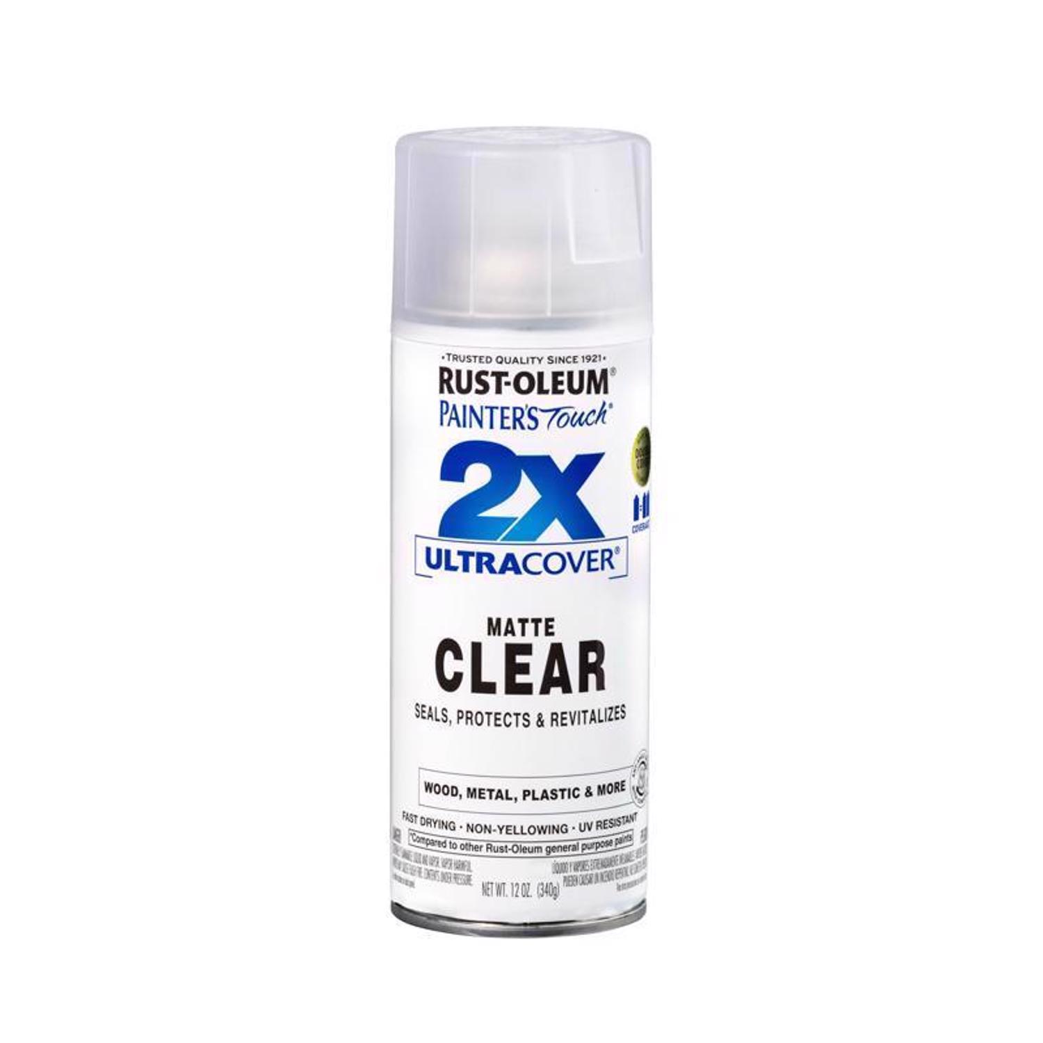 Rust-Oleum Painter's Touch 2X Ultra Cover Matte Clear Acrylic Coating Spray Paint 12 oz
