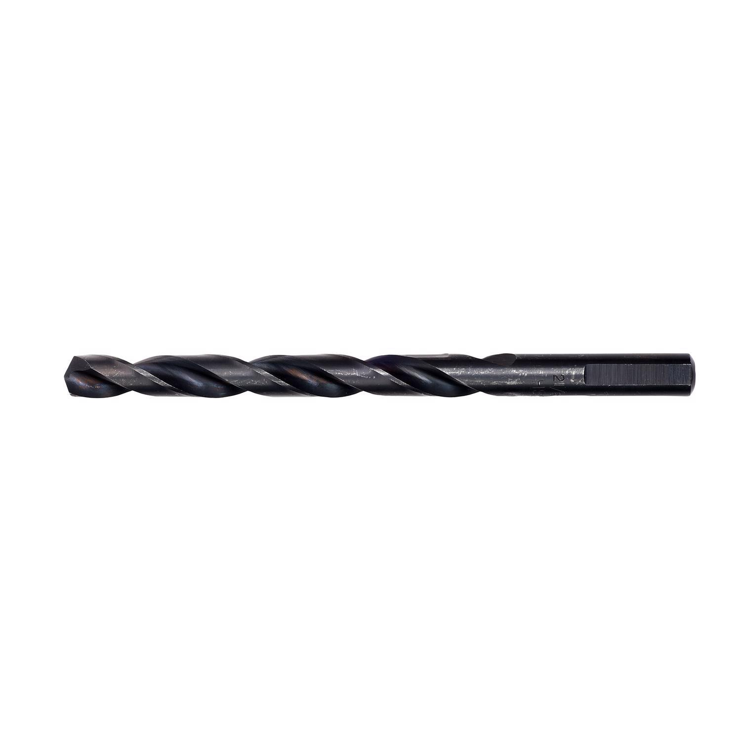 Milwaukee Thunderbolt 21/64 in. X 4-5/8 in. L Black Oxide Drill Bit 3-Flat Shank 1 pc