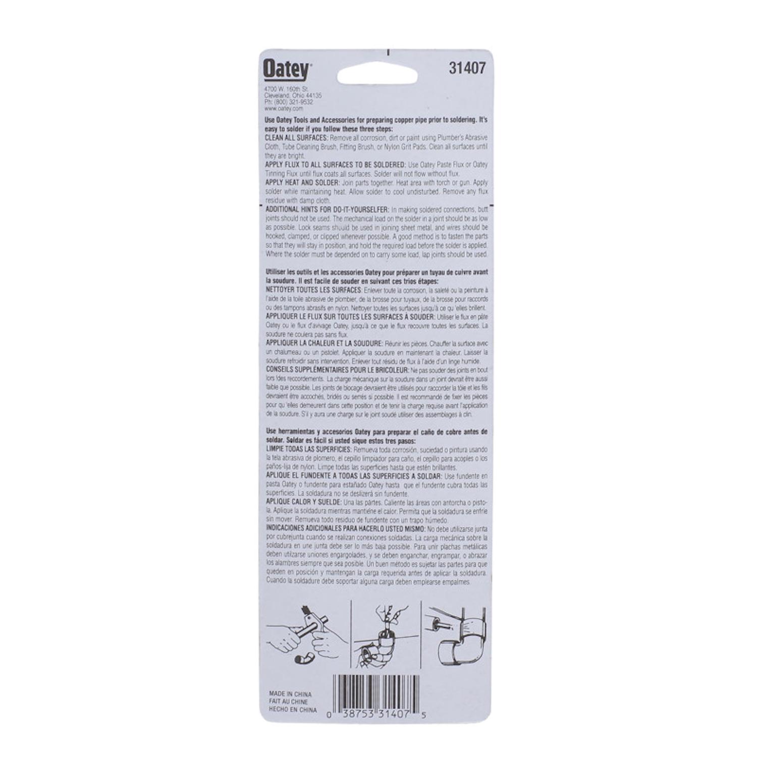 Oatey Tube Cleaning Brush 3/4 in. D 1 pk