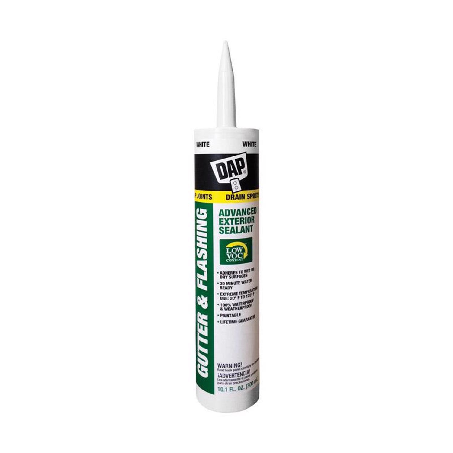 DAP White Polymer Advanced Gutter and Flashing Sealant 10.1 oz