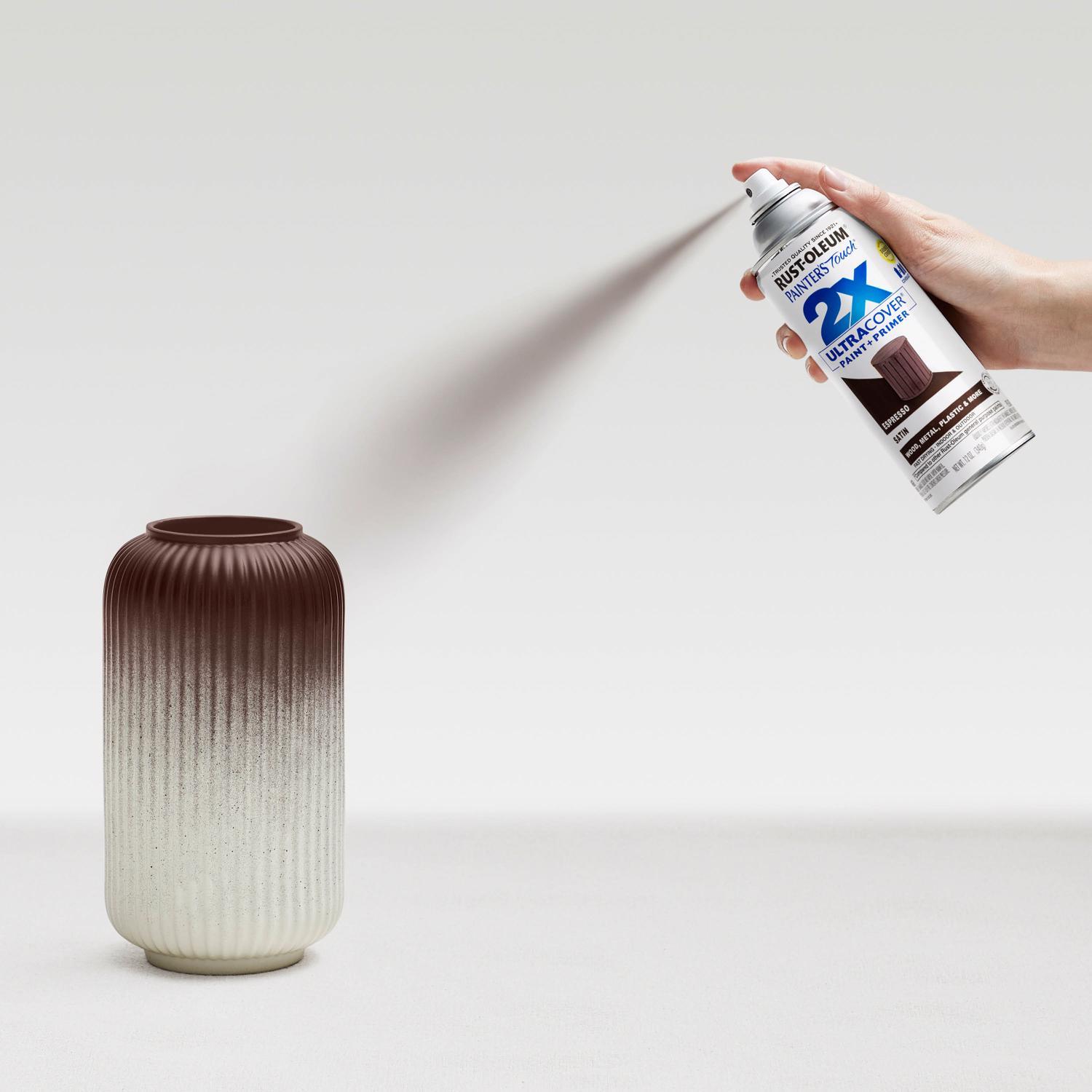 Rust-Oleum Painter's Touch 2X Ultra Cover Satin Espresso Paint+Primer Spray Paint 12 oz