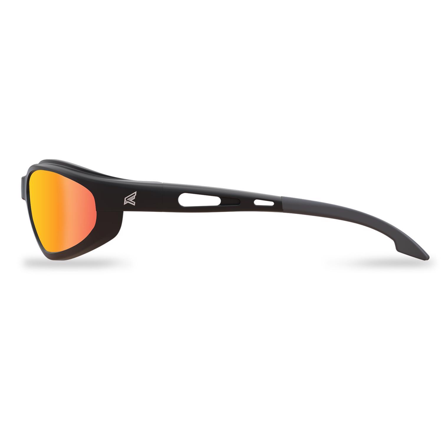 Edge Eyewear Dakura Safety Glasses Red Mirror Lens Black Frame 1 pc