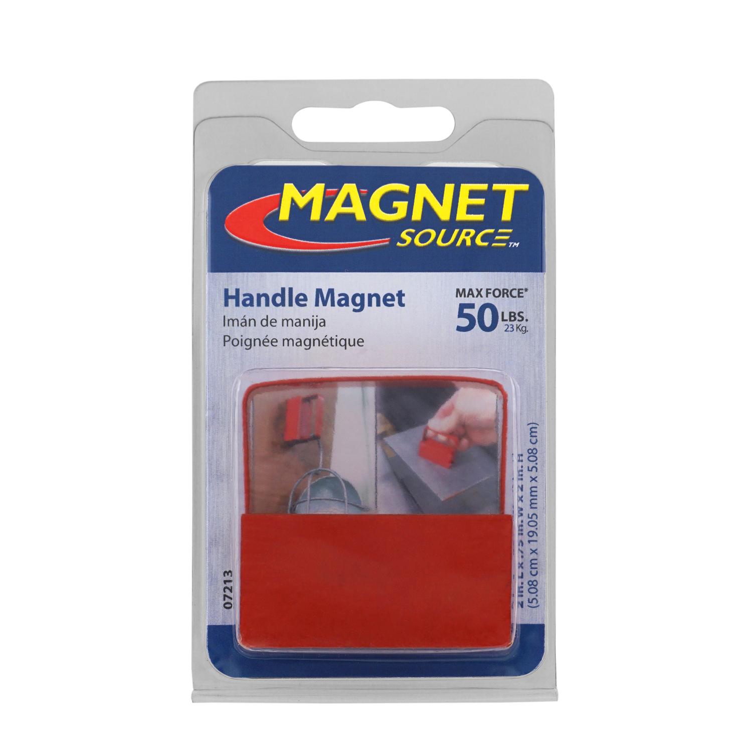 Magnet Source 2 in. L X.75 in. W Red Handle Magnet 50 lb. pull 1 pc