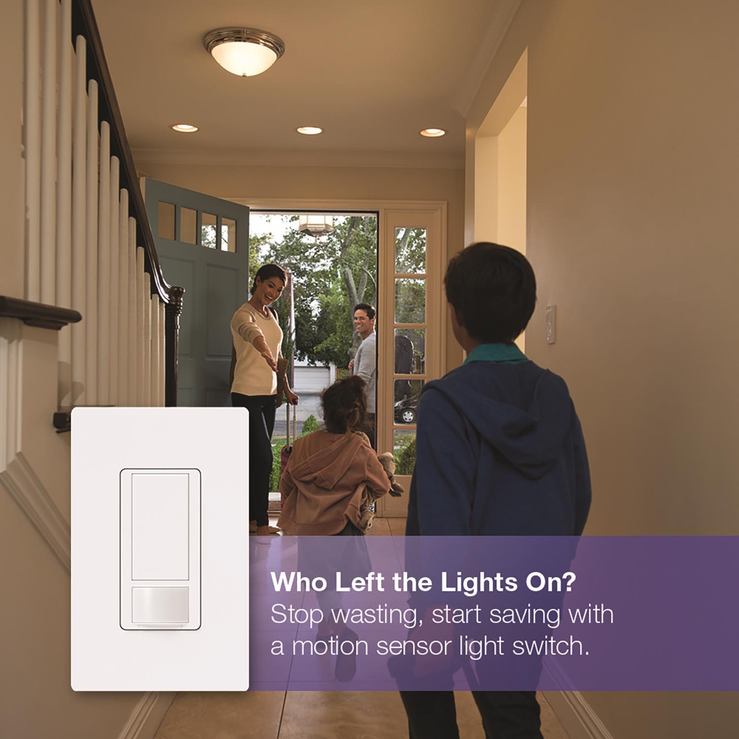 Lutron Maestro Occupancy 2 amps Single Pole Motion Sensor Switch White 1 pk