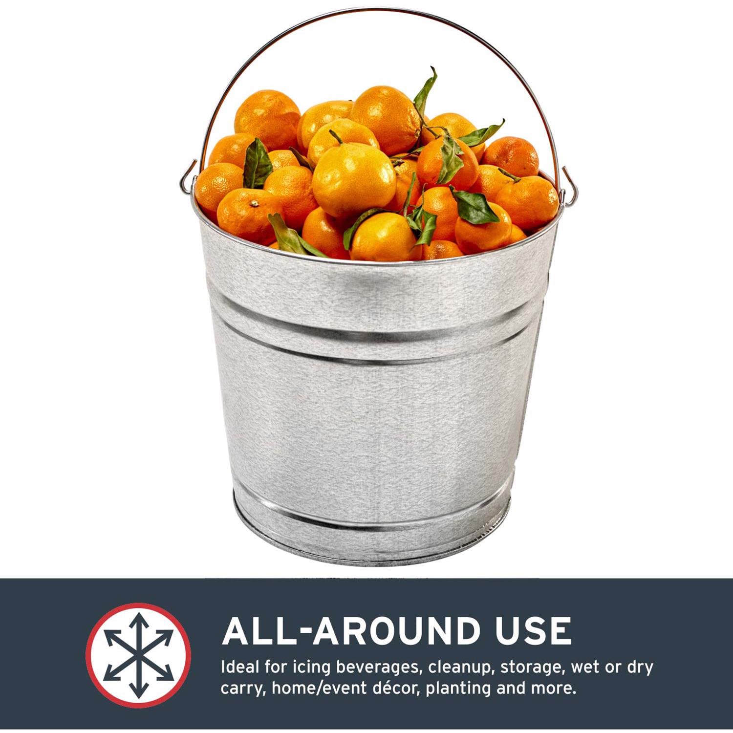 Behrens 12 qt Galvanized Pail Gray