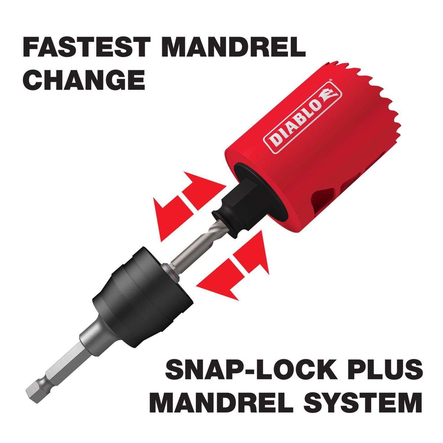 Diablo Snap-Lock Plus 1-1/8 in. Bi-Metal Hole Saw 1 pc