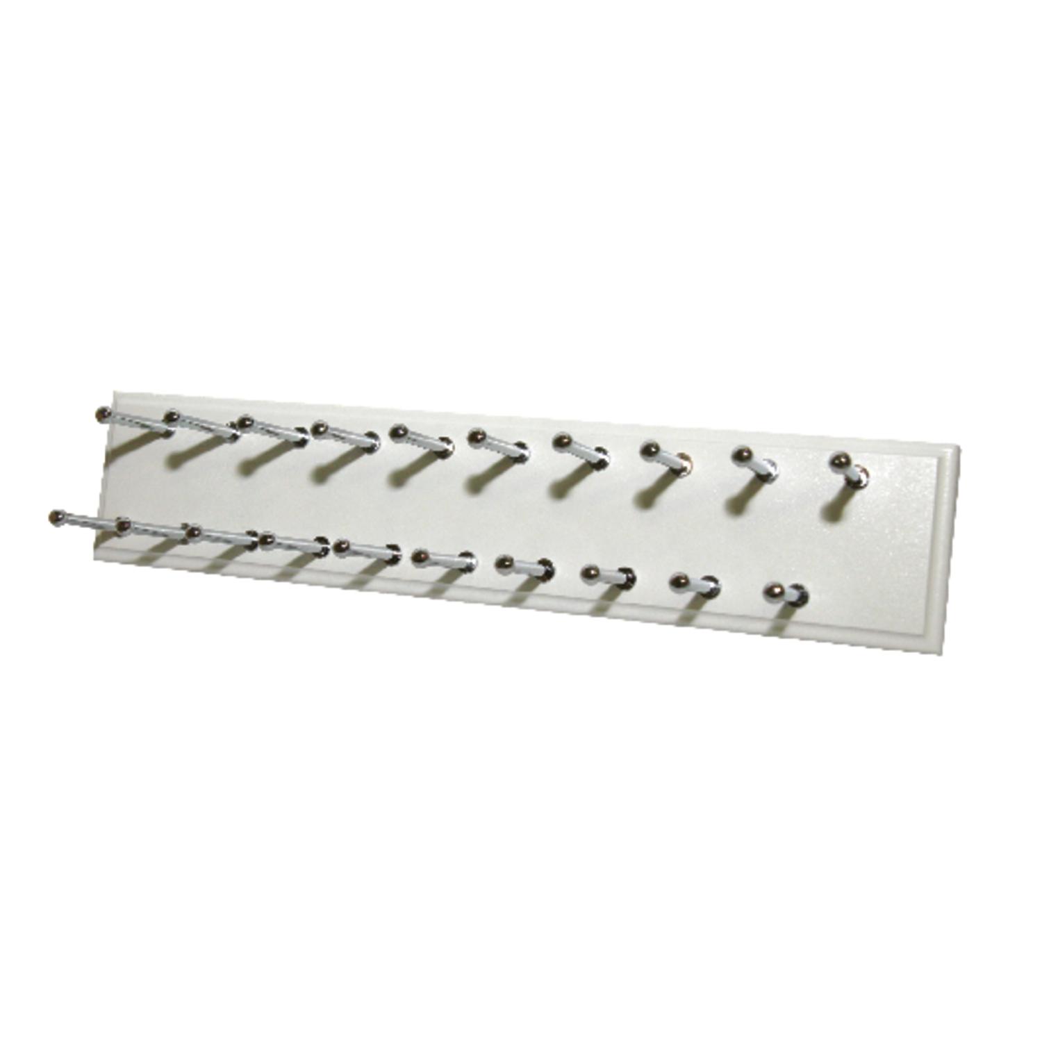Easy Track 3 in. H X 2.5 in. W X 14 in. L Stainless Steel Sliding Tie Rack