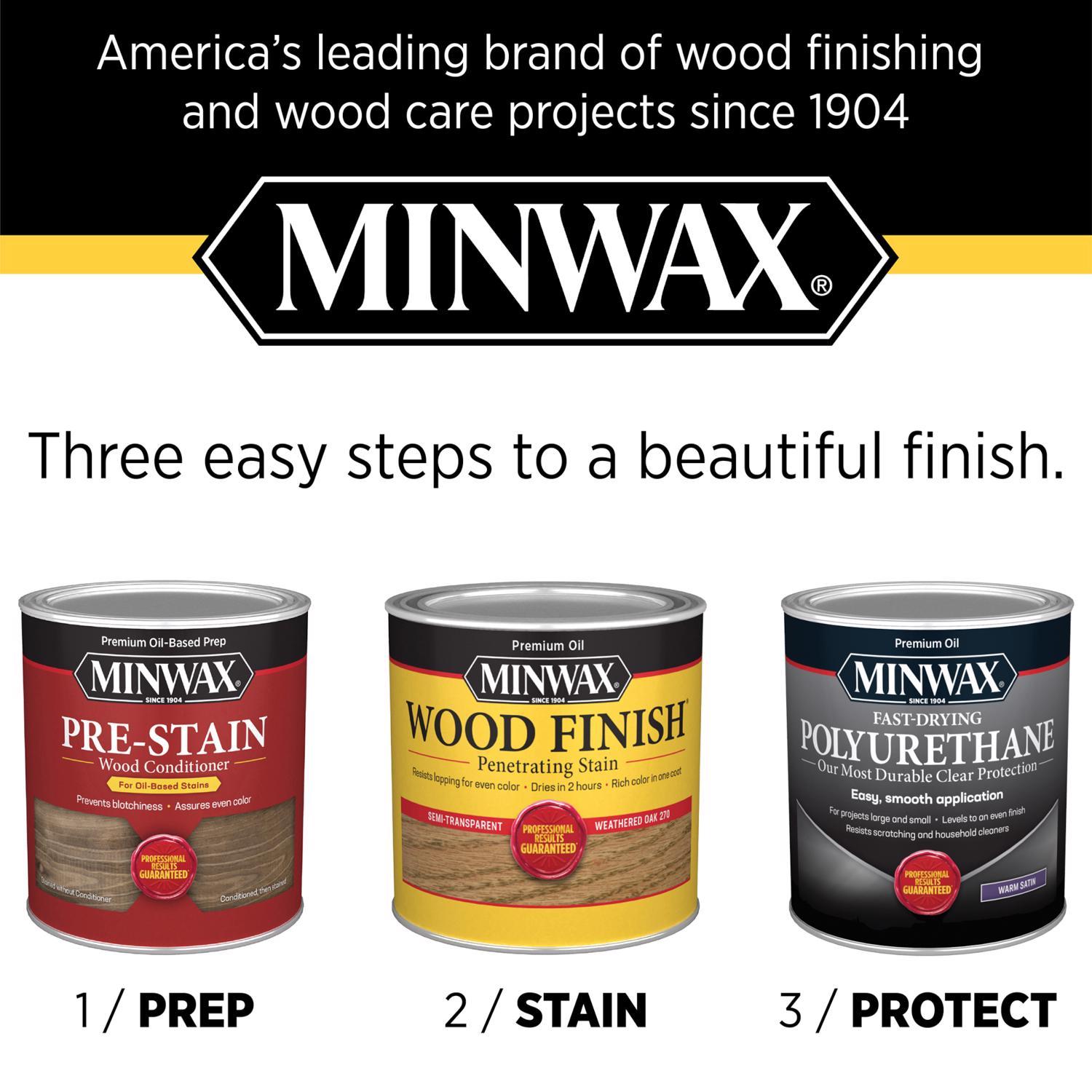 Minwax Wood Finish Semi-Transparent Ipswich Pine Oil-Based Penetrating Wood Stain 1/2 pt