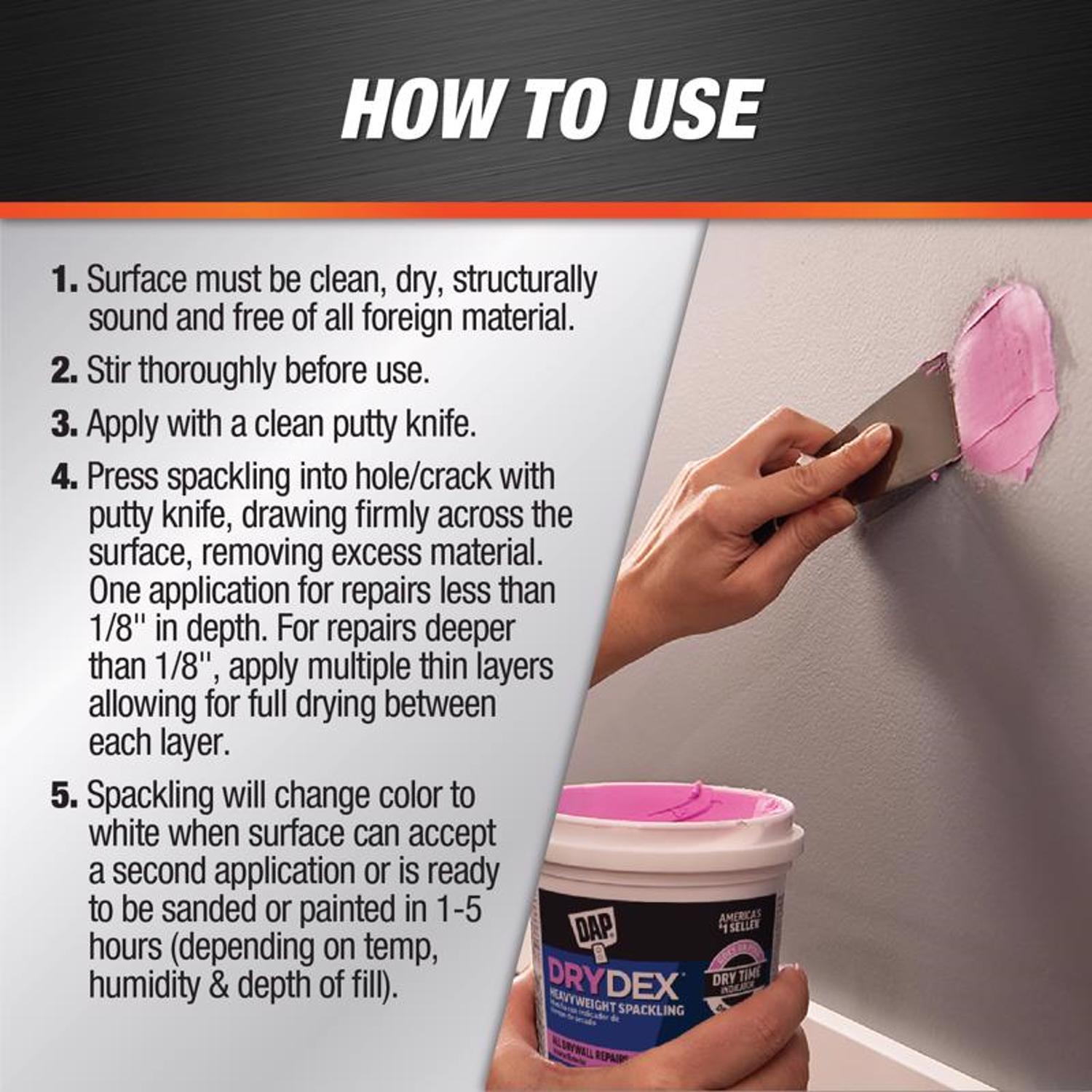 DAP DryDex Ready to Use White Spackling Compound 1 qt