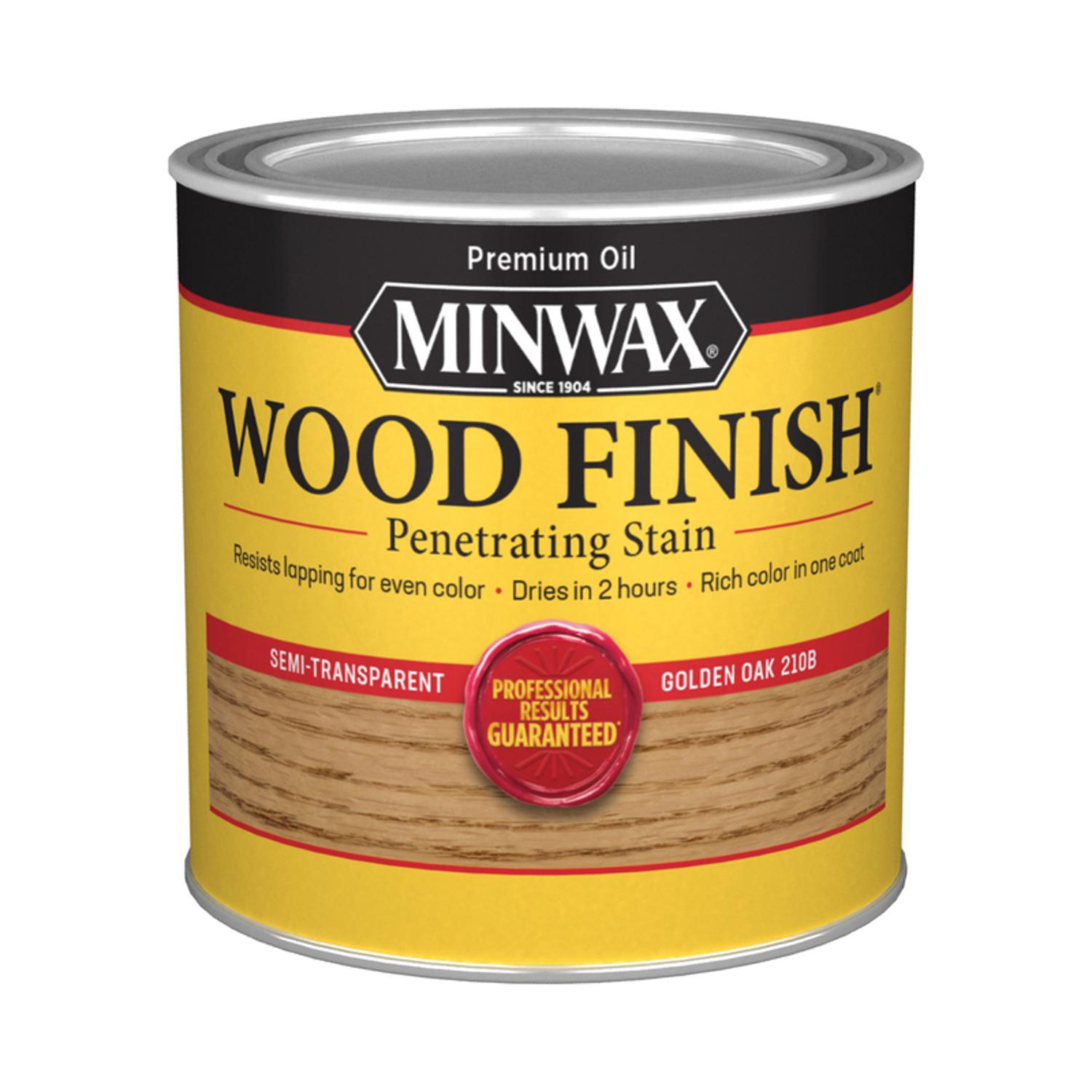 Minwax Wood Finish Semi-Transparent Golden Oak Oil-Based Penetrating Wood Stain 1/2 pt