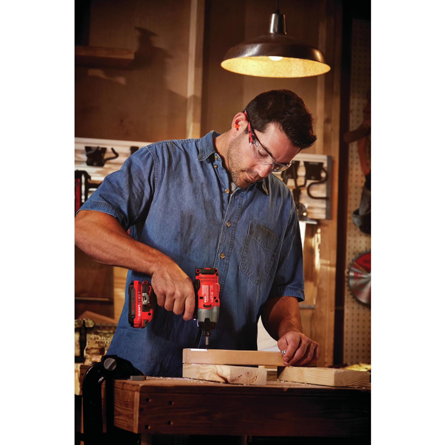 Craftsman V20 1/4 in. Cordless Brushed Impact Driver Kit (Battery & Charger)