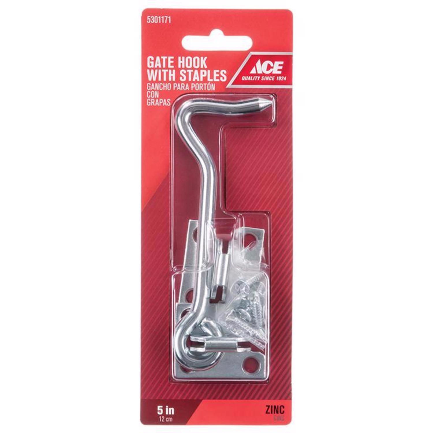 Ace 0.99 in. L Zinc Plate Staple Gate Hook 1 pk