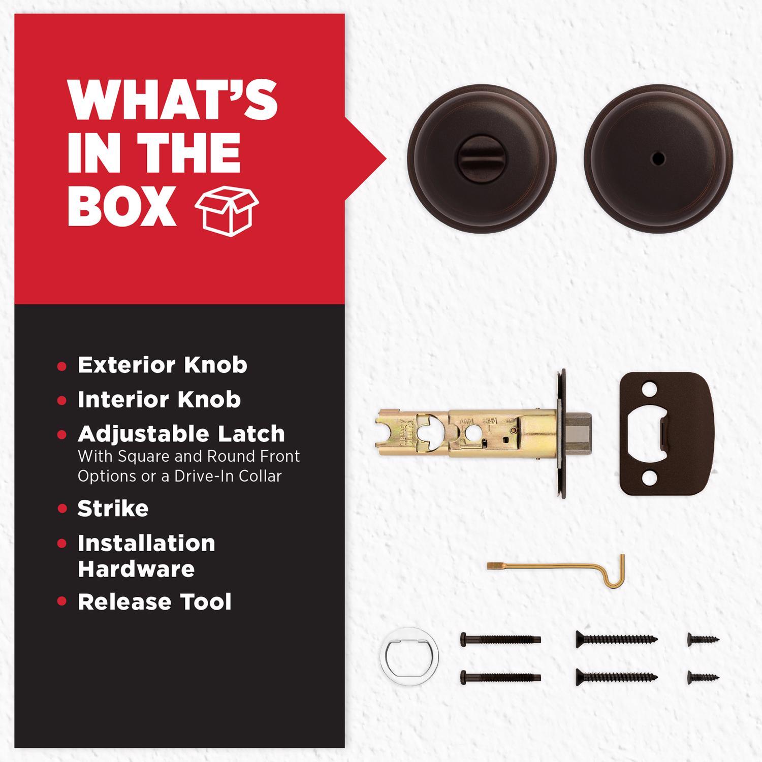 Kwikset Juno Venetian Bronze Privacy Lockset 1-3/4 in.