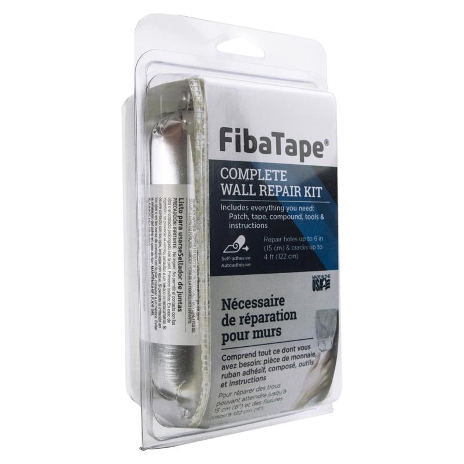 ADFORS FibaTape 0.5 ft. L X 6 in. W Fiberglass Mesh White Hole and Crack Repair Kit