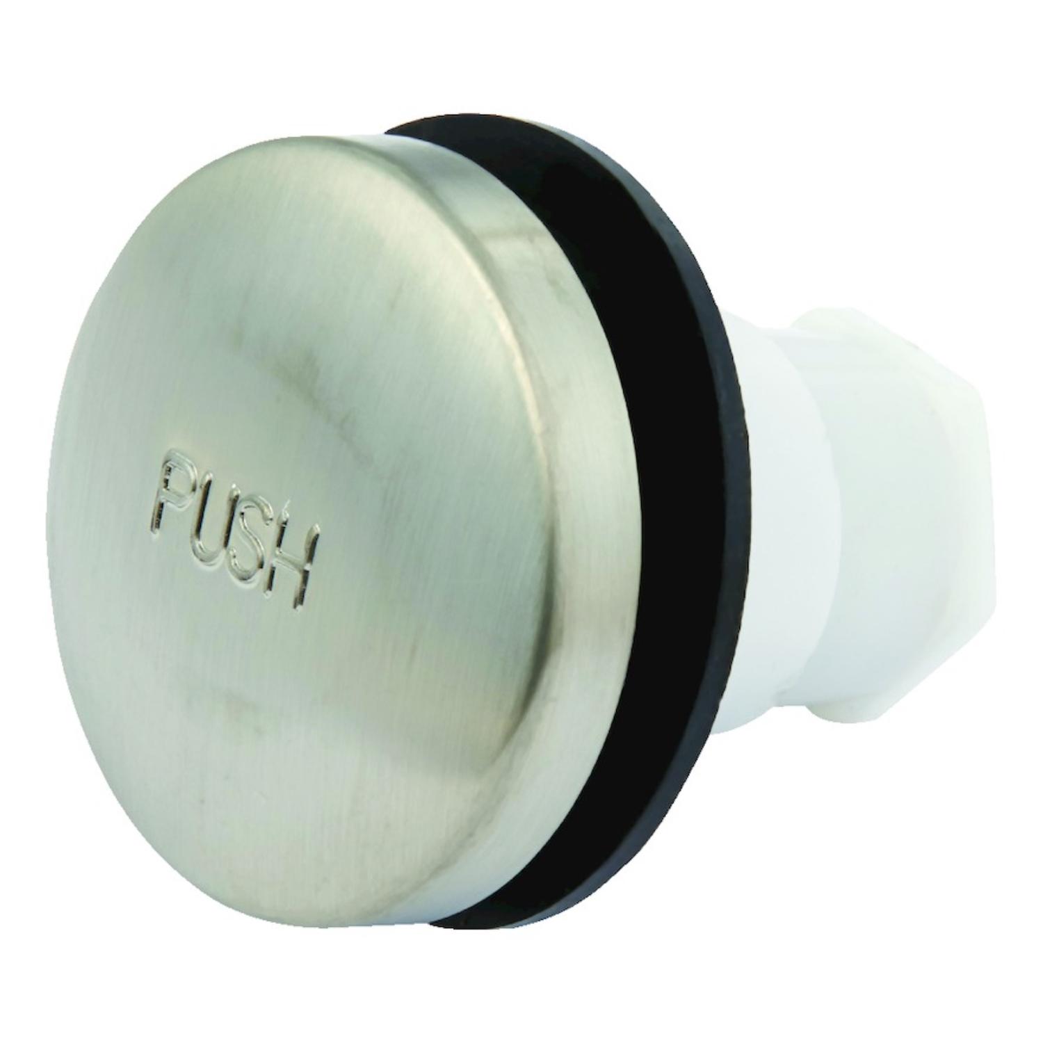 Ace ft. Lok Cartridge 5/16 in. Brushed Nickel Plastic Drain Stopper