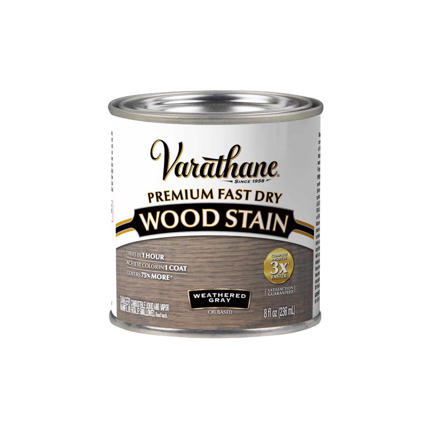 Varathane Premium Weathered Gray Oil-Based Fast Dry Wood Stain 1/2 pt