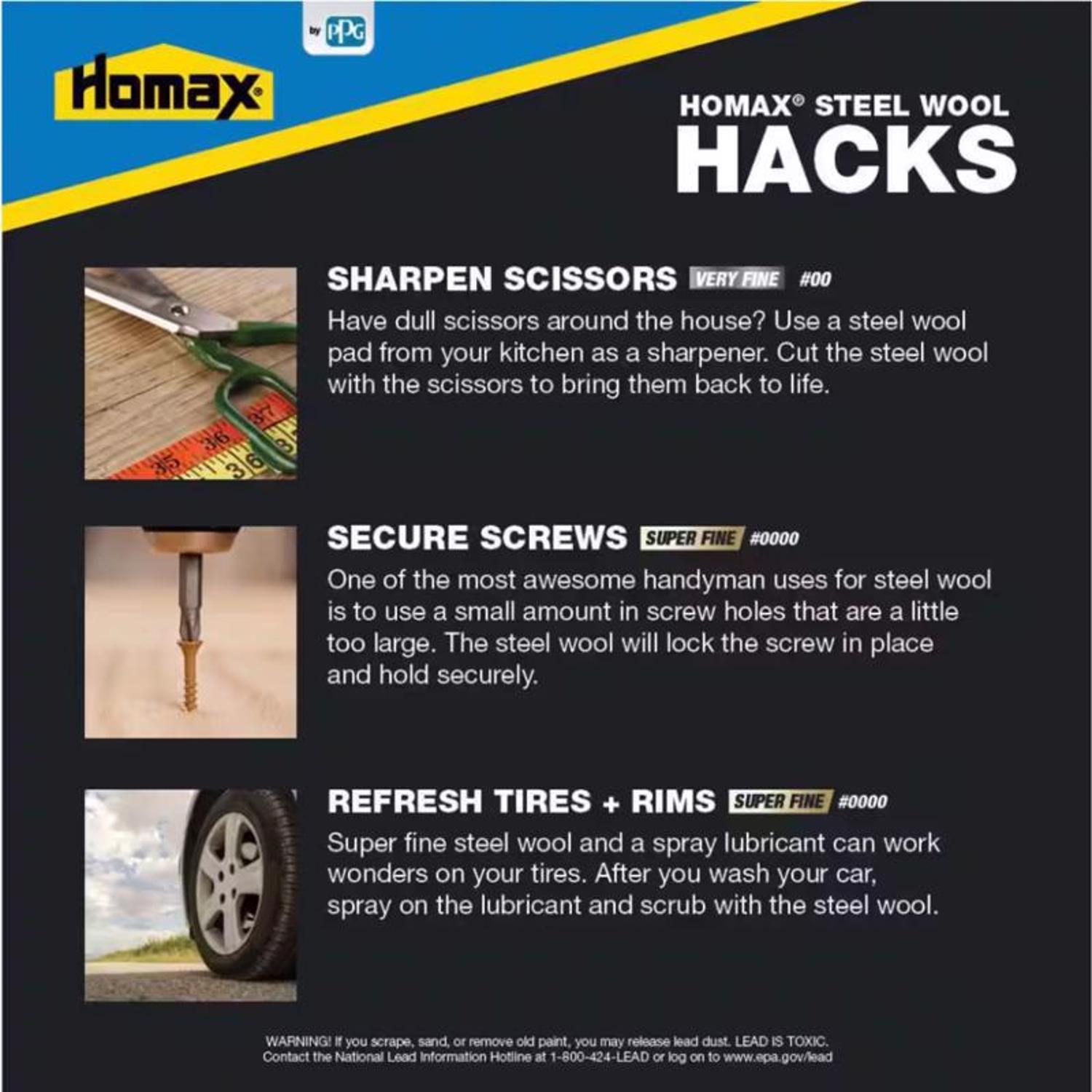 Rhodes American 1 Grade Medium Steel Wool Pad 12 pk