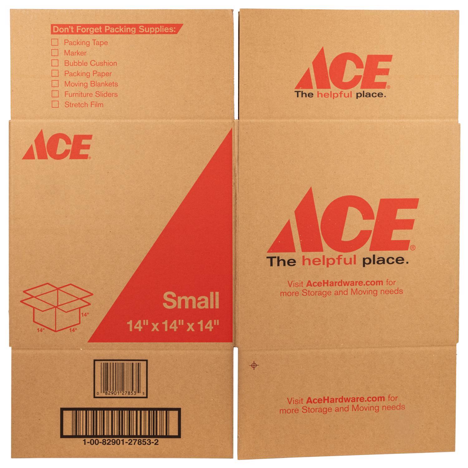 Ace 14 in. H X 14 in. W X 14 in. L Cardboard Corrugated Box 1 pk