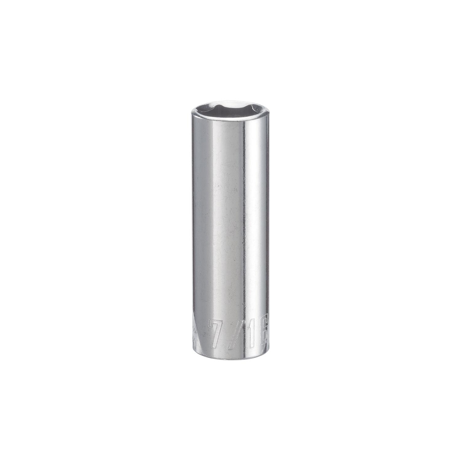 Craftsman 7/16 in. X 1/4 in. drive SAE 6 Point Deep Socket 1 pc