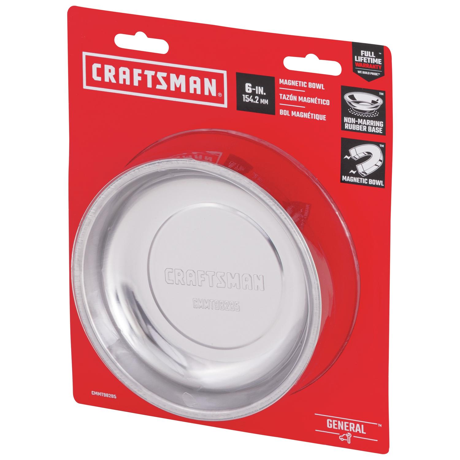 CRAFTSMAN 6 in. L X 6 in. W Silver Magnetic Bowl 1 pk