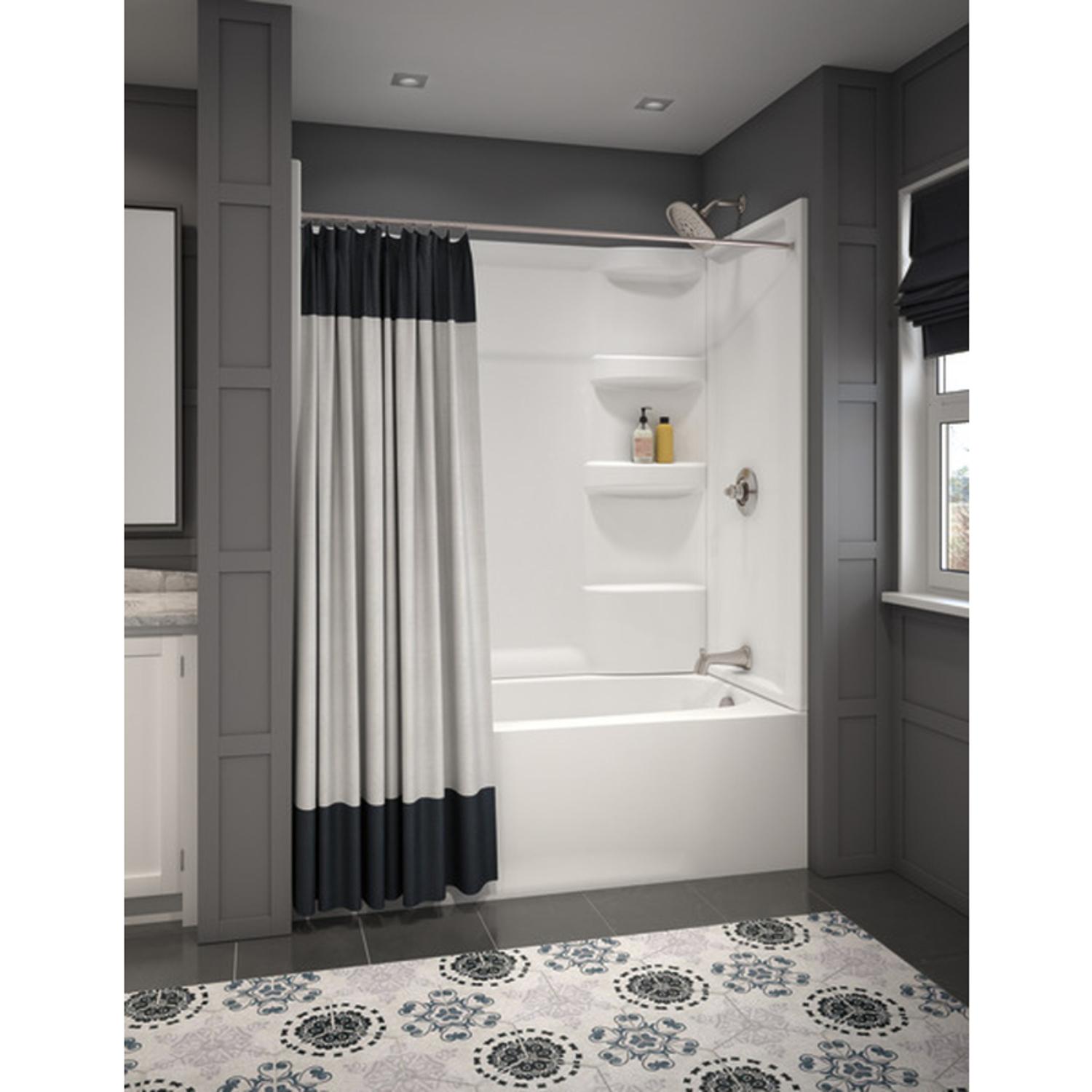 Delta Hycroft 19-1/4 in. H X 32 in. W X 60 in. L White Bathtub