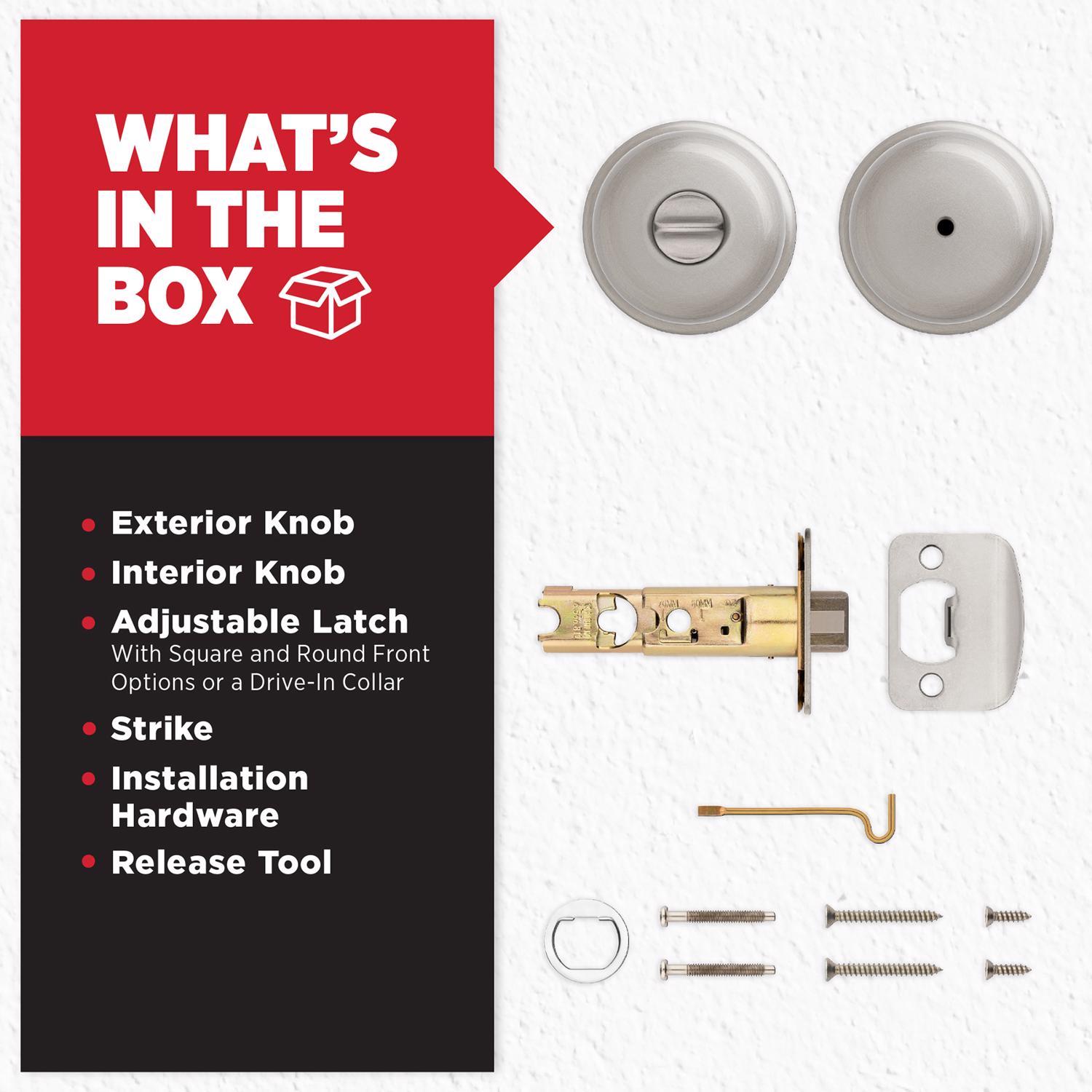 Kwikset Juno Satin Nickel Privacy Lockset 1-3/4 in.