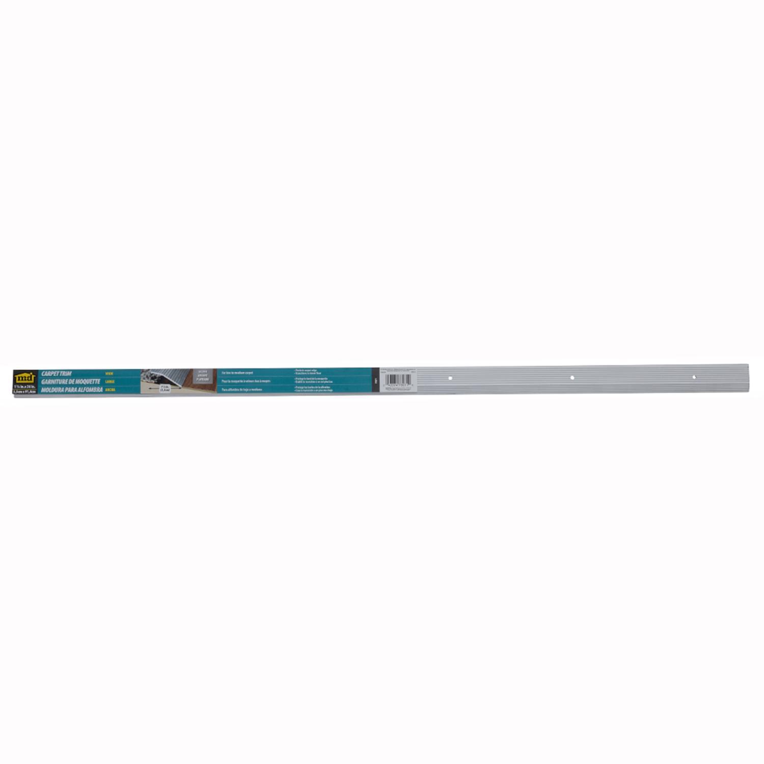 M-D Building Products 0.3 in. H X 1.38 in. W X 36 in. L Prefinished Silver Aluminum Carpet Trim