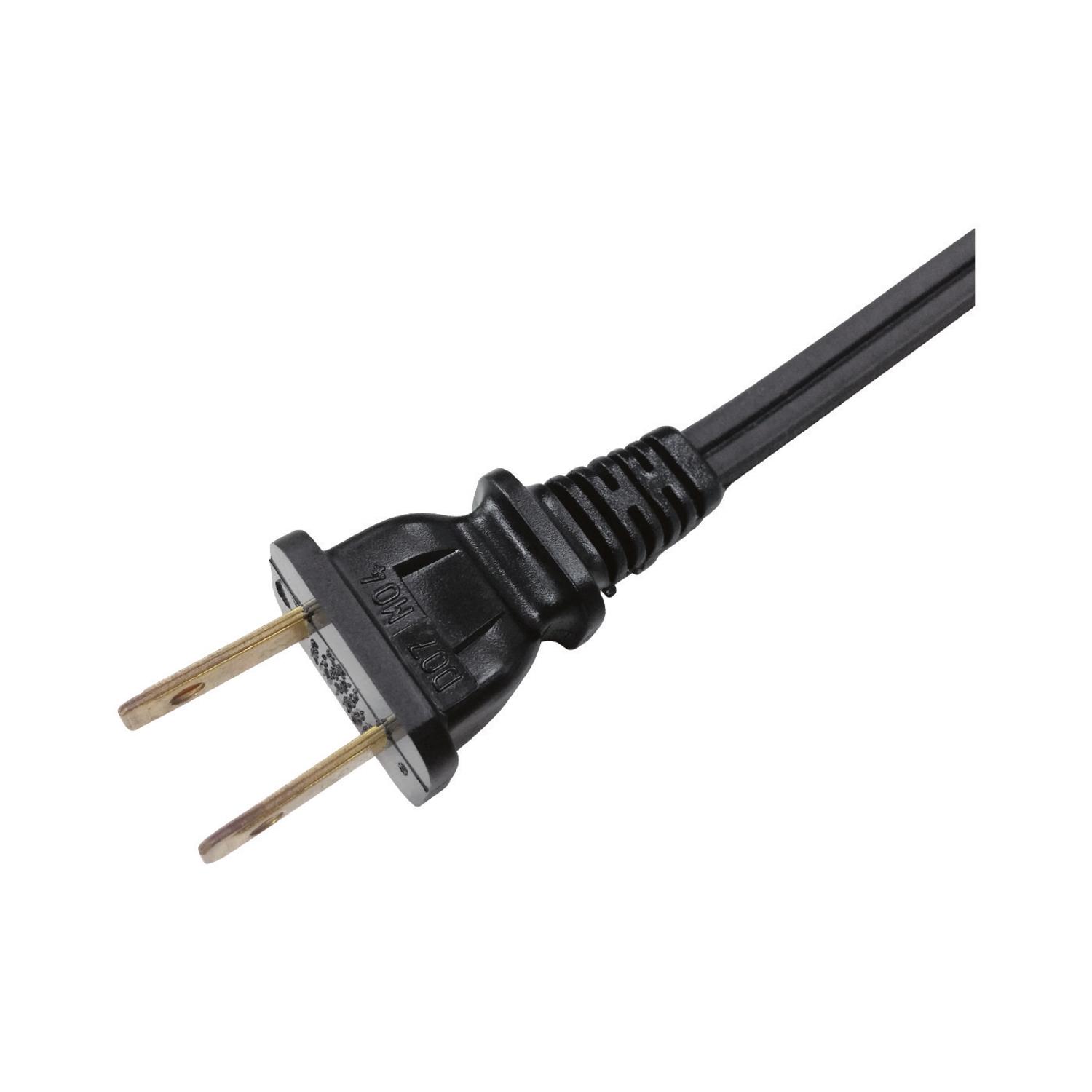 Ace Indoor 9 ft. L Black Extension Cord w/Socket 18/2 SPT-2