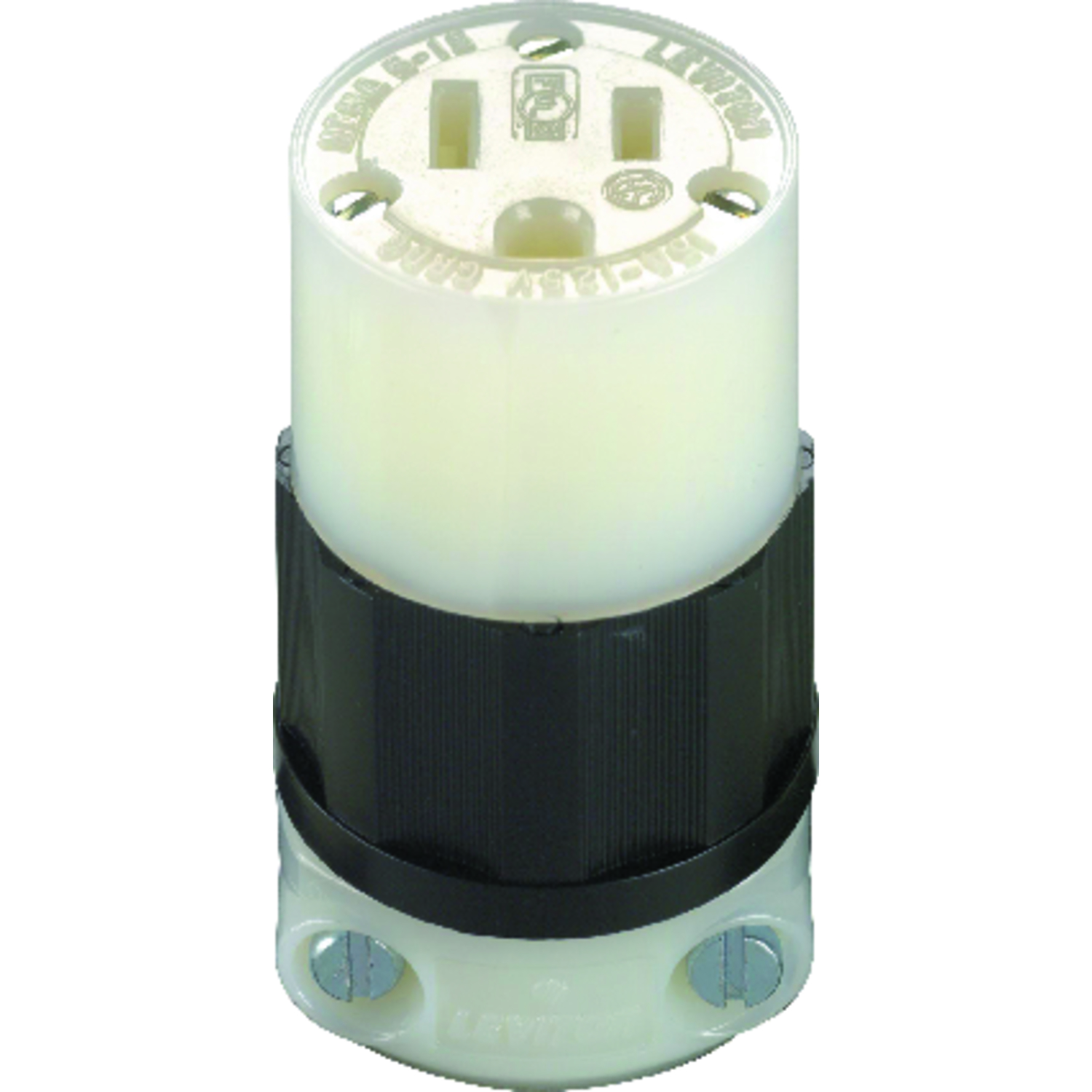 Leviton Industrial Nylon Grounding Plug 5-15R 2 Pole 3 Wire