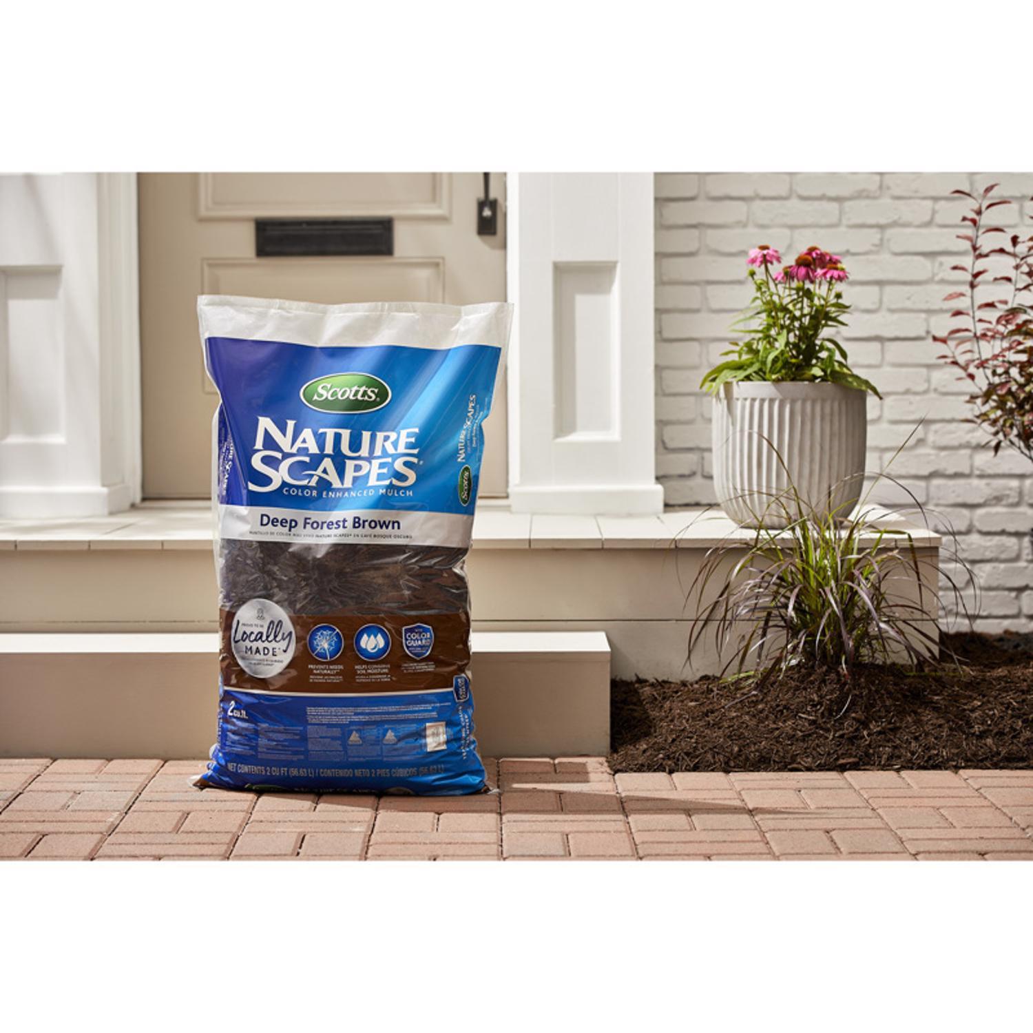 Scotts Nature Scapes Deep Forest Brown Bark Color Enhanced Mulch 2 cu ft
