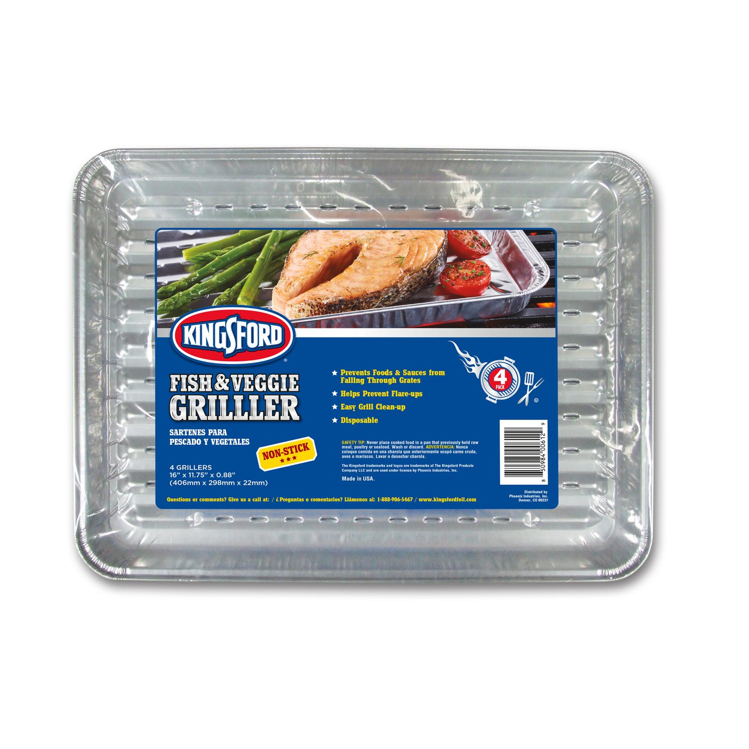 Kingsford Aluminum Grilling Pan 16 in. L X 11.75 in. W 4 pk