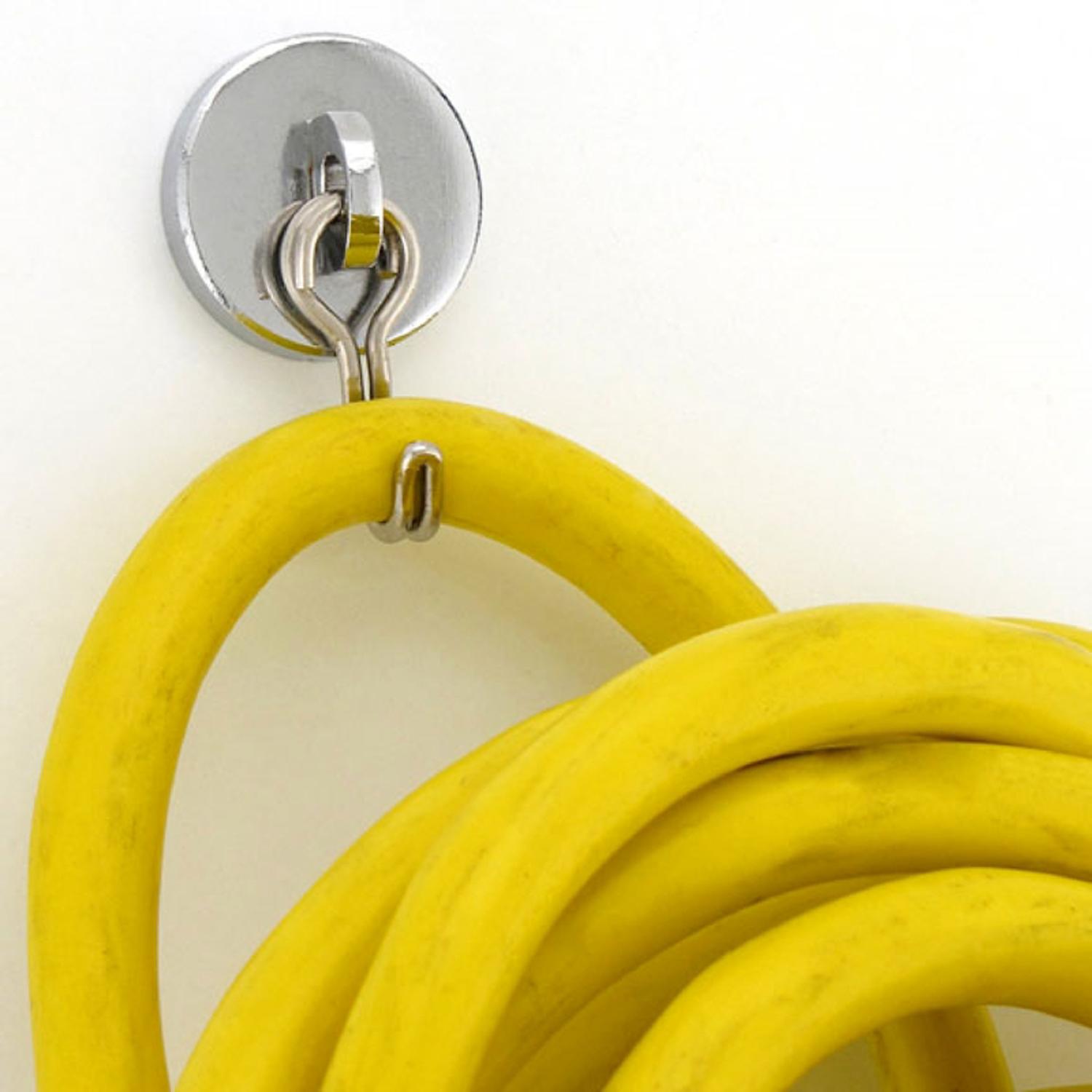 Magnet Source.225 in. L X 1.125 in. W Silver Magnetic Hook 40 lb. pull 1 pc