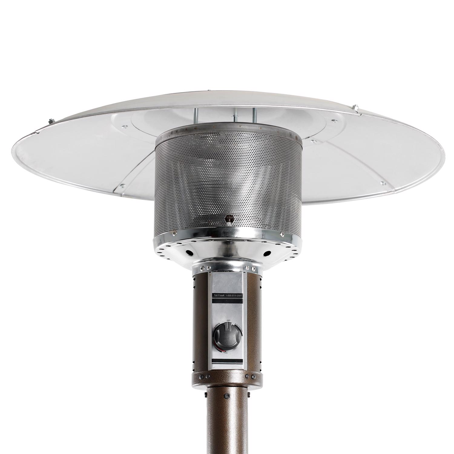 48000 BTU Propane Steel Freestanding Patio Heater 250 sq ft