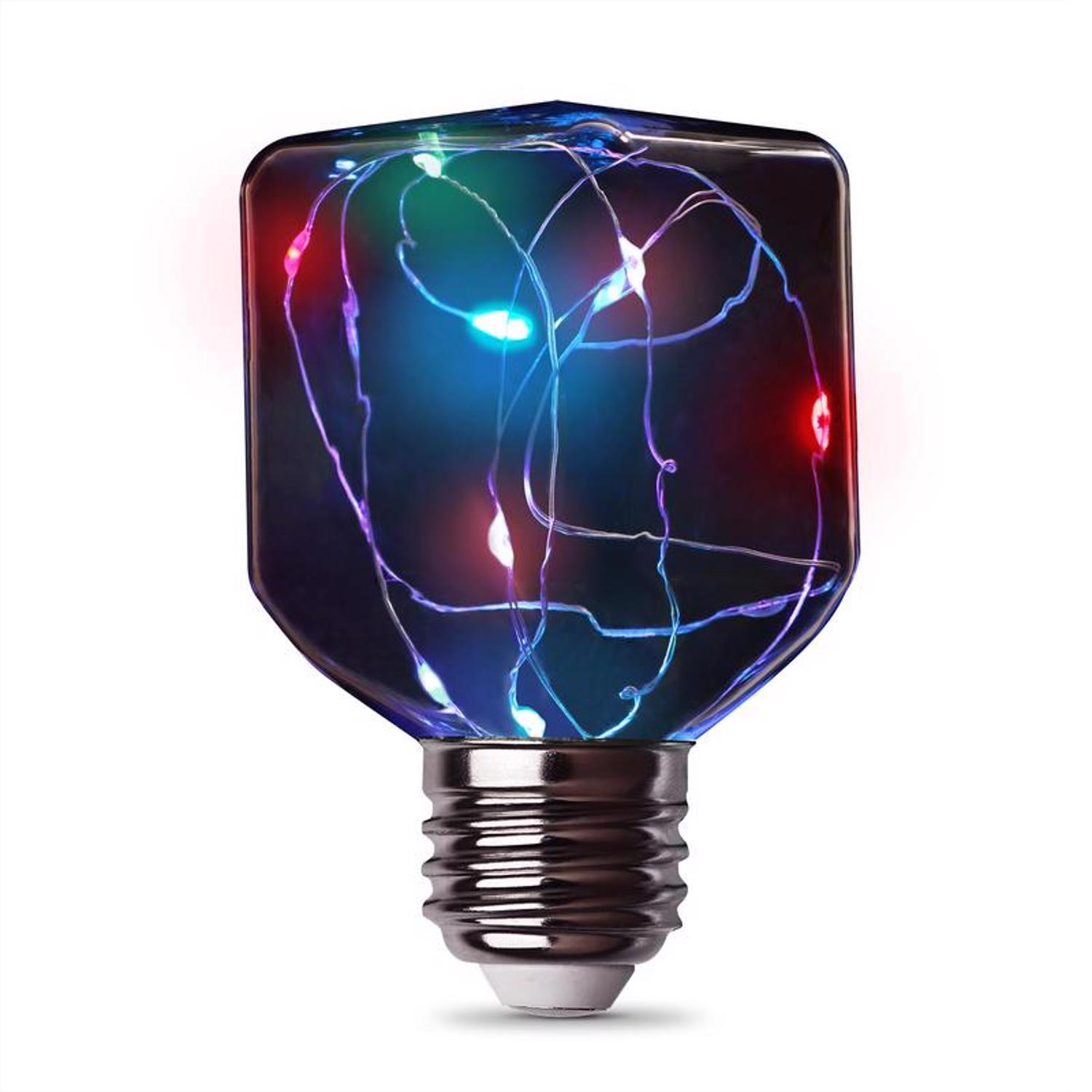 Feit Electric Fairy Square E26 (Medium) LED Bulb Multi-Colored 1 pk