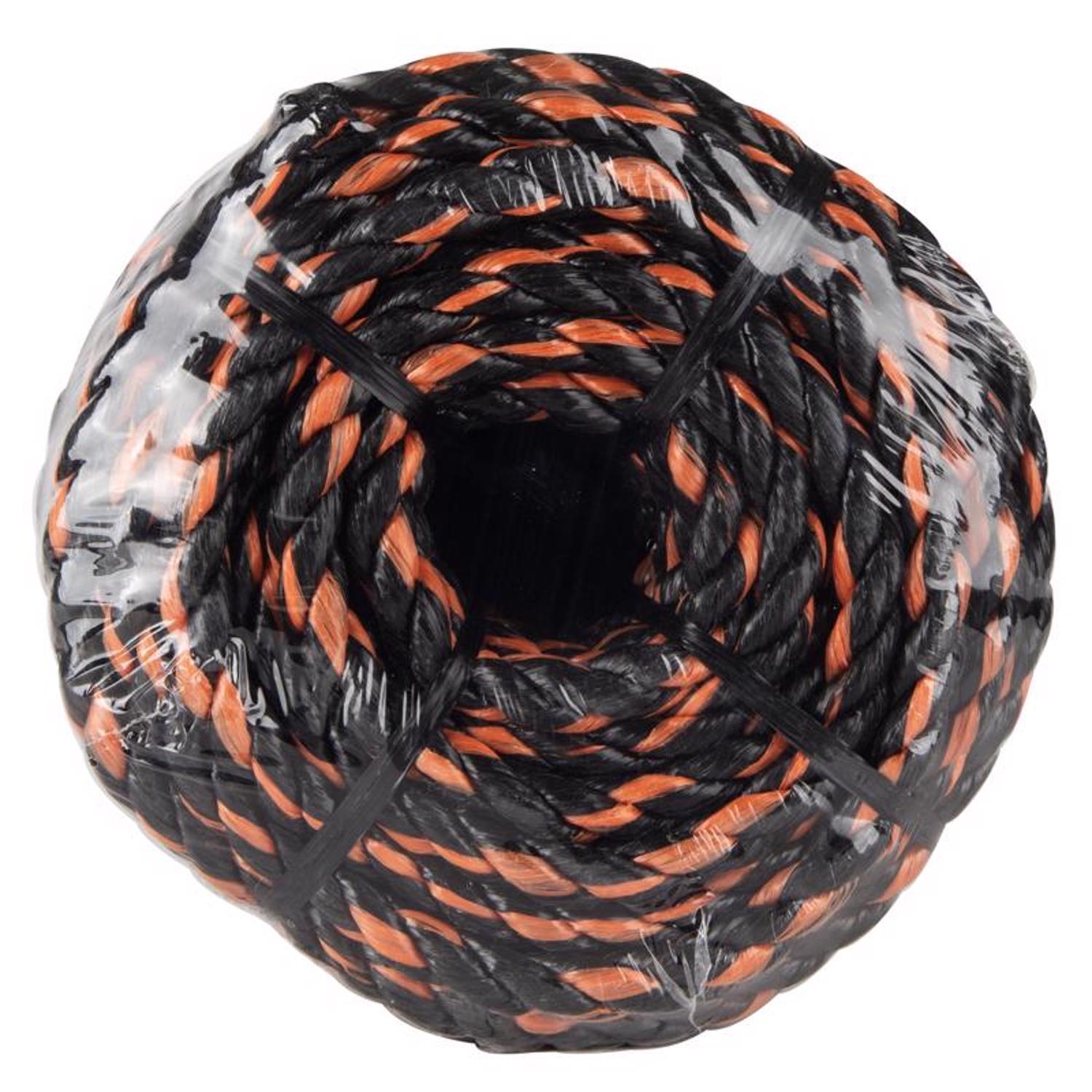 Keeper 3/8 in. W X 50 ft. L Black/Orange Truck Rope 244 lb 1 pk