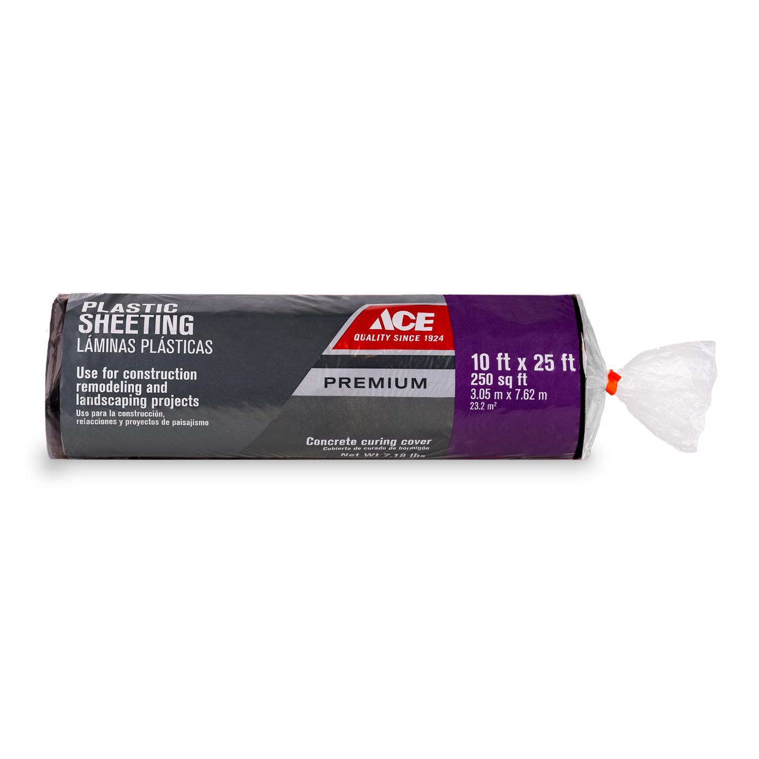 Ace Plastic Sheeting 6 mil X 10 ft. W X 25 ft. L Polyethylene Black 1 pk