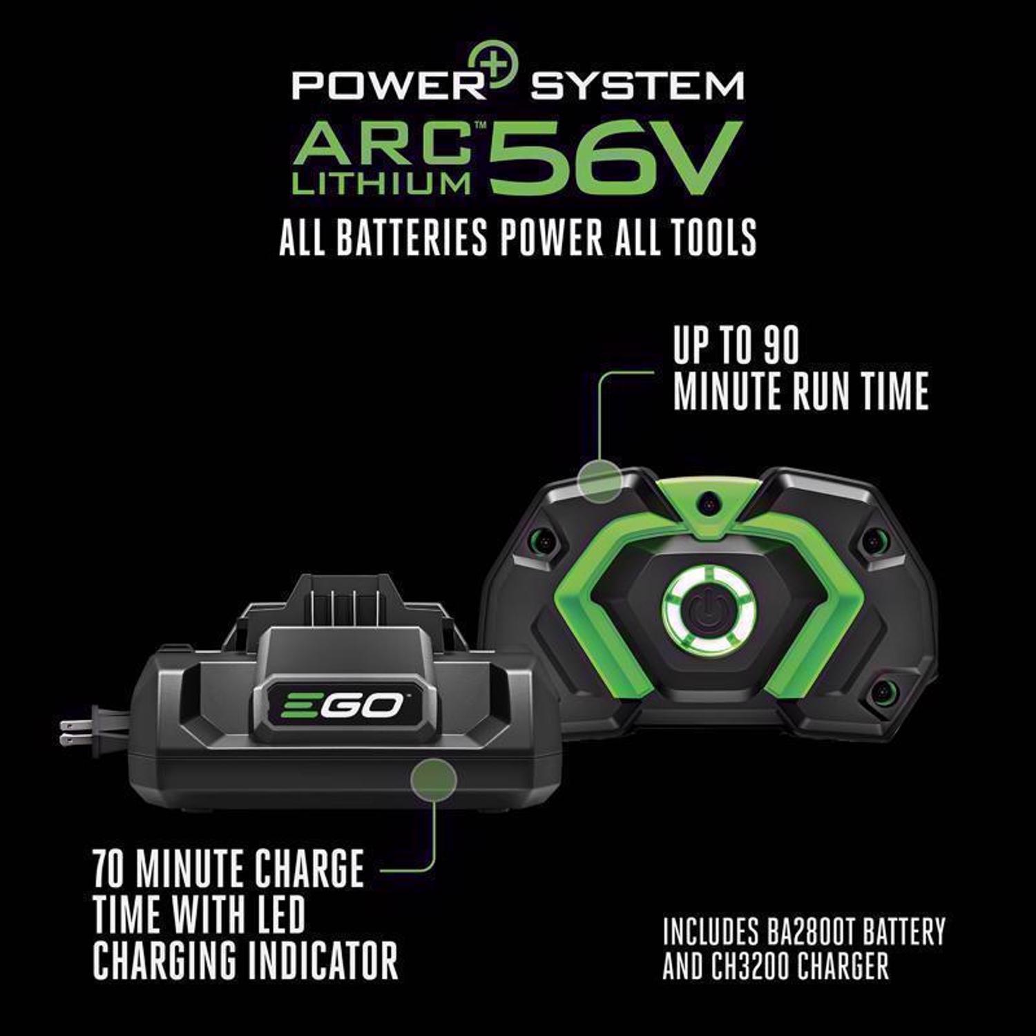 EGO Power+ LB7654 200 mph 765 CFM 56 V Battery Handheld Leaf Blower Kit (Battery & Charger) W/ 5.0 AH BATTERY